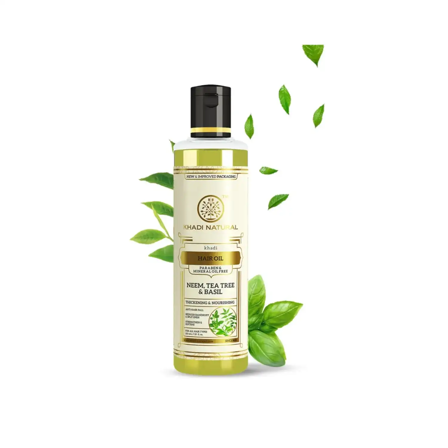 Buy Khadi Natural Neem Tea Tree & Basil Hair Oil (210ml) Online at Best