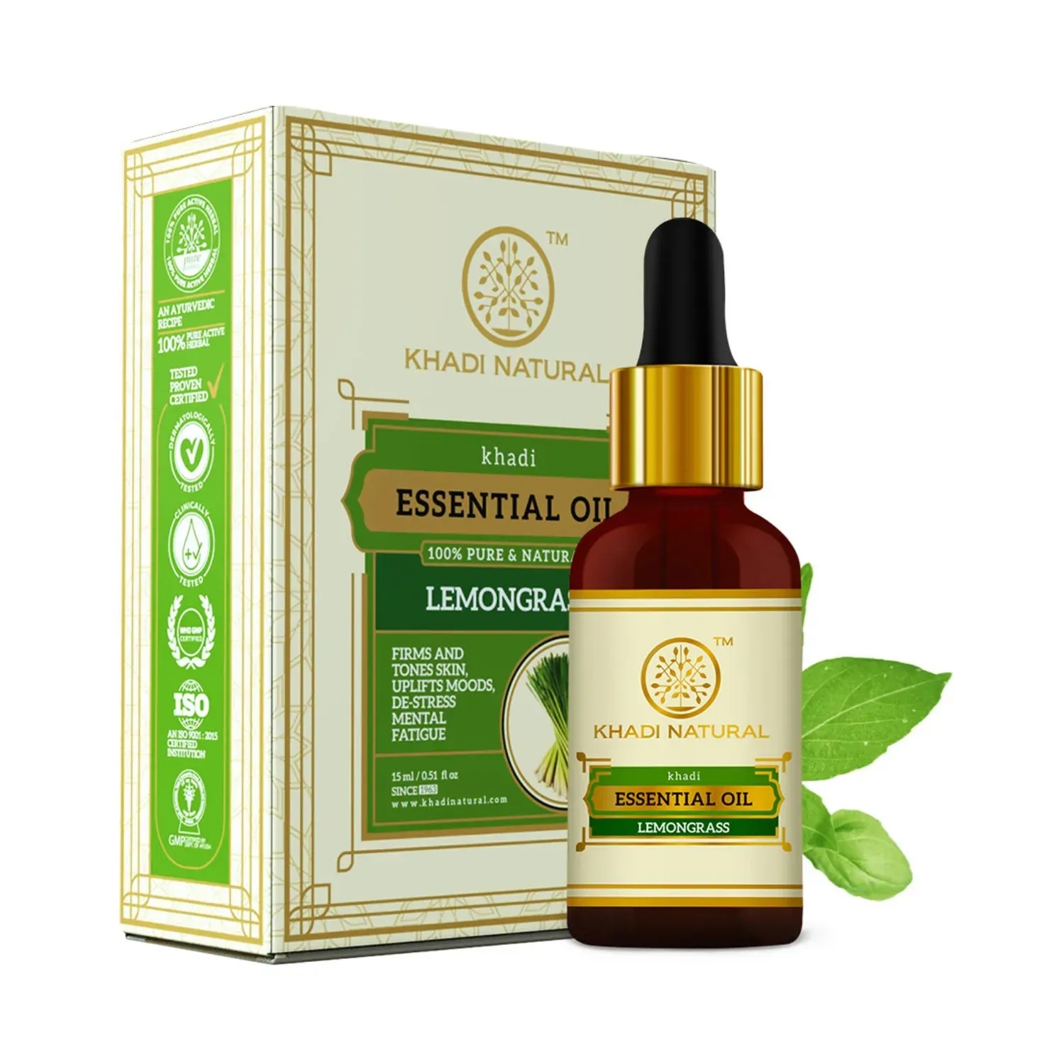 Khadi Natural | Khadi Natural Lemongrass Essential Oil (15ml)