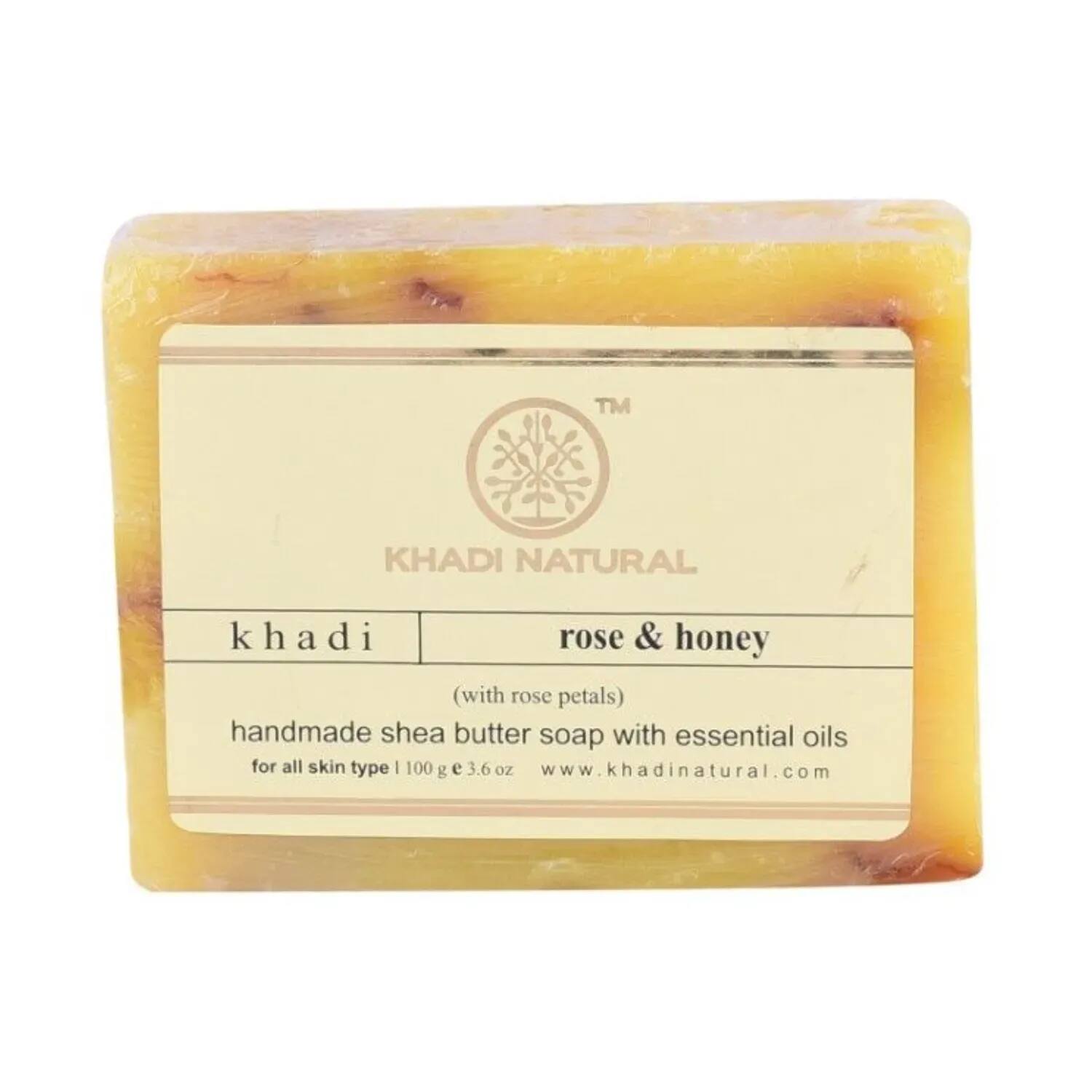 Khadi Natural | Khadi Natural Rose Honey With Rose Petals Soap (100g)