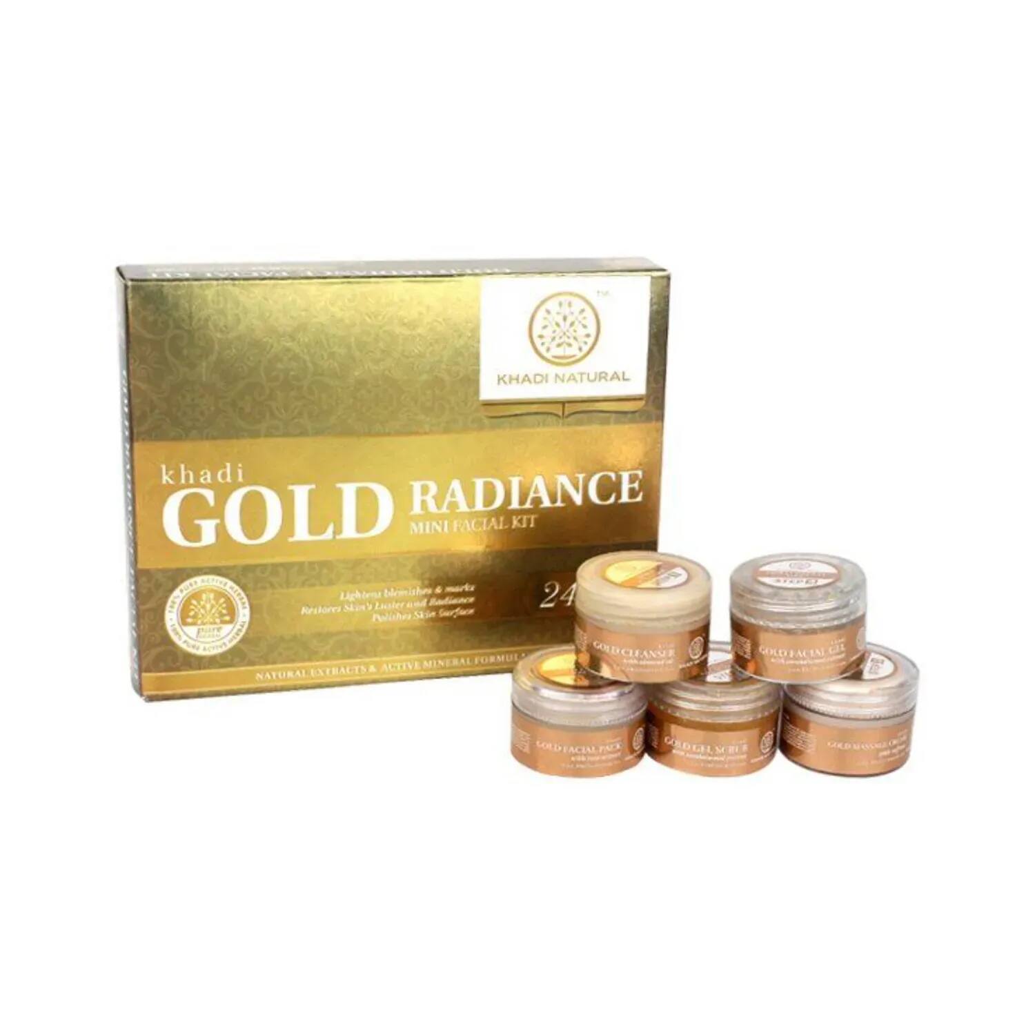 Khadi Natural | Khadi Natural Gold Radiance Mini Facial Kit (5Pcs)