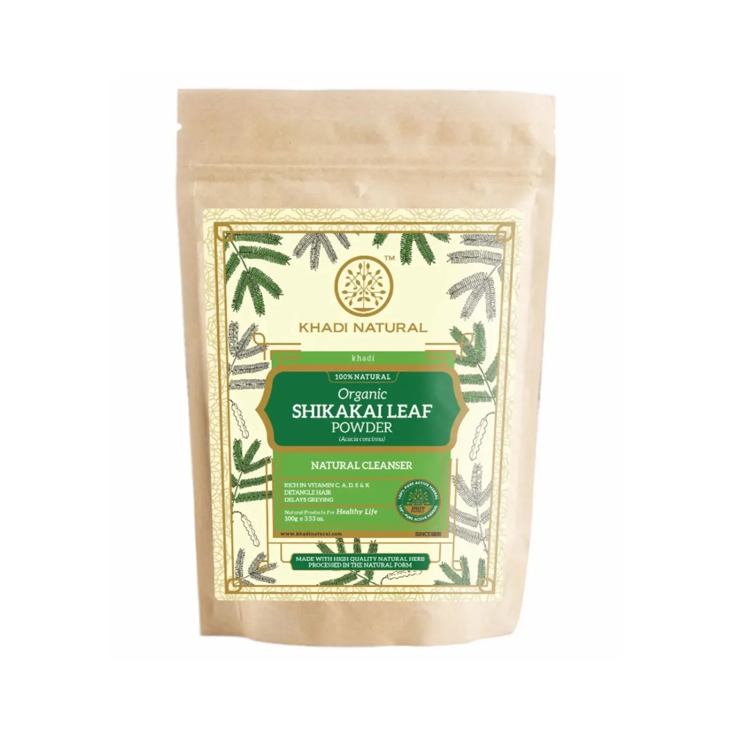 Khadi Natural | Khadi Natural Shikakai Leaf Organic Powder (100g)