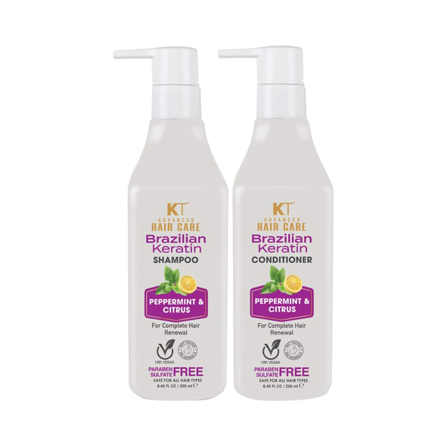 KT Professional | KT Professional Advanced Hair Care Brazilian Keratin shampoo & Conditioner (250ml) (Pack of 2) Combo