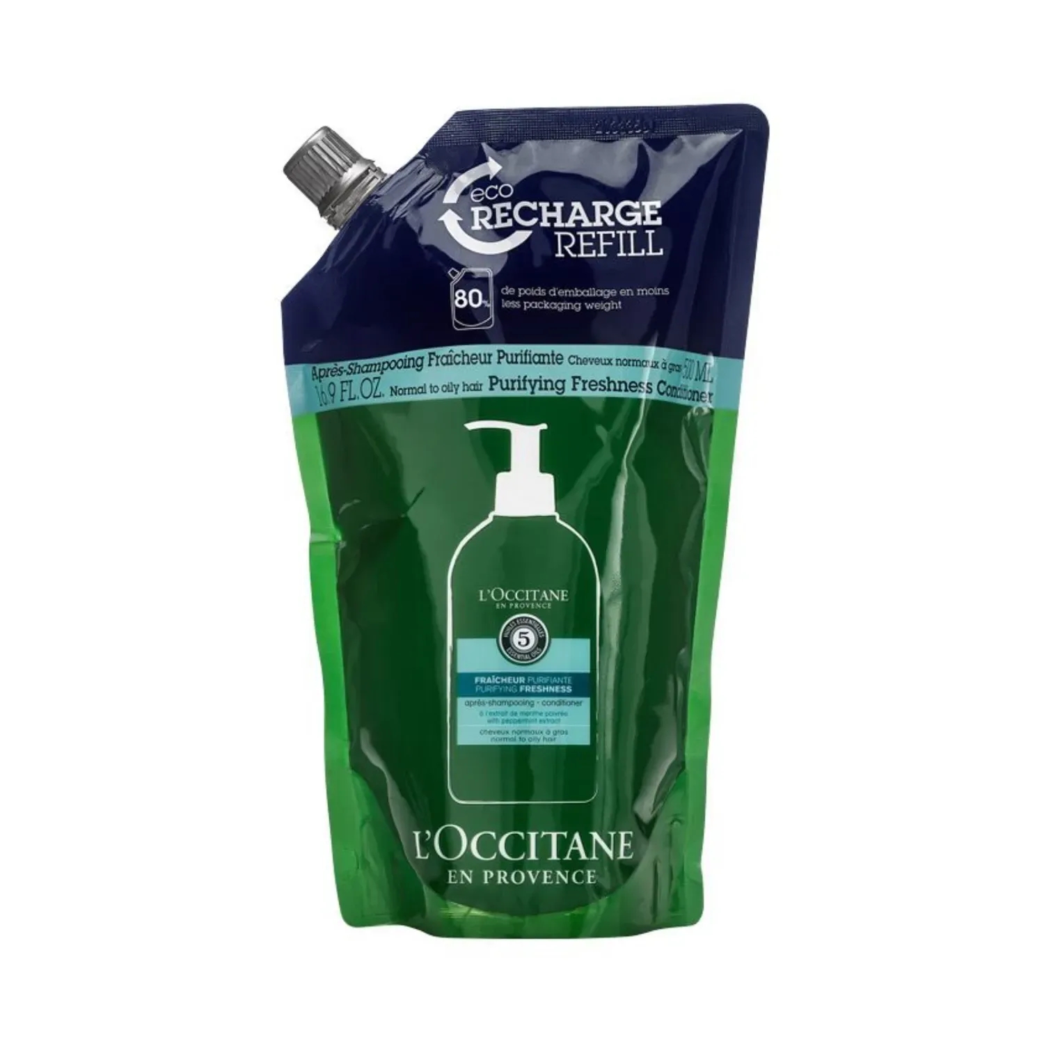 L'occitane | L'occitane EN Provence Purifying Freshness Shampooing Conditioner Eco Reacharge Refill (500ml)
