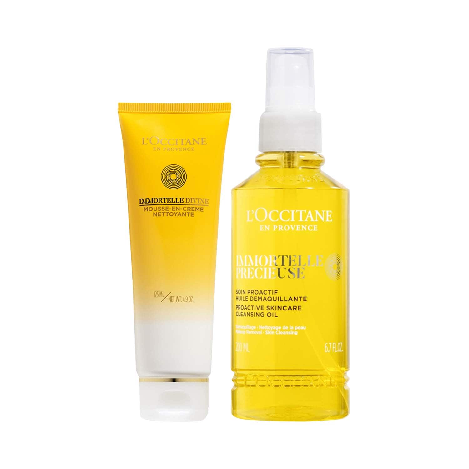L'occitane | L'Occitane Immortelle Divine Double Cleansing Duo - Oil Cleanser & Foam Cleanser