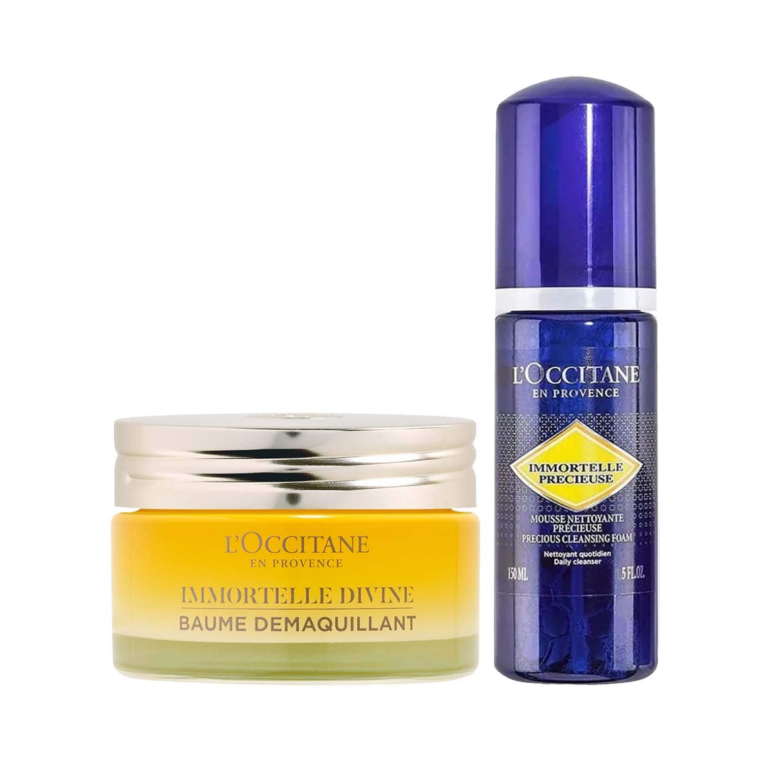 L'occitane | L'Occitane Immortelle Double Cleanse Duo - Cleansing Balm & Foam Cleanser