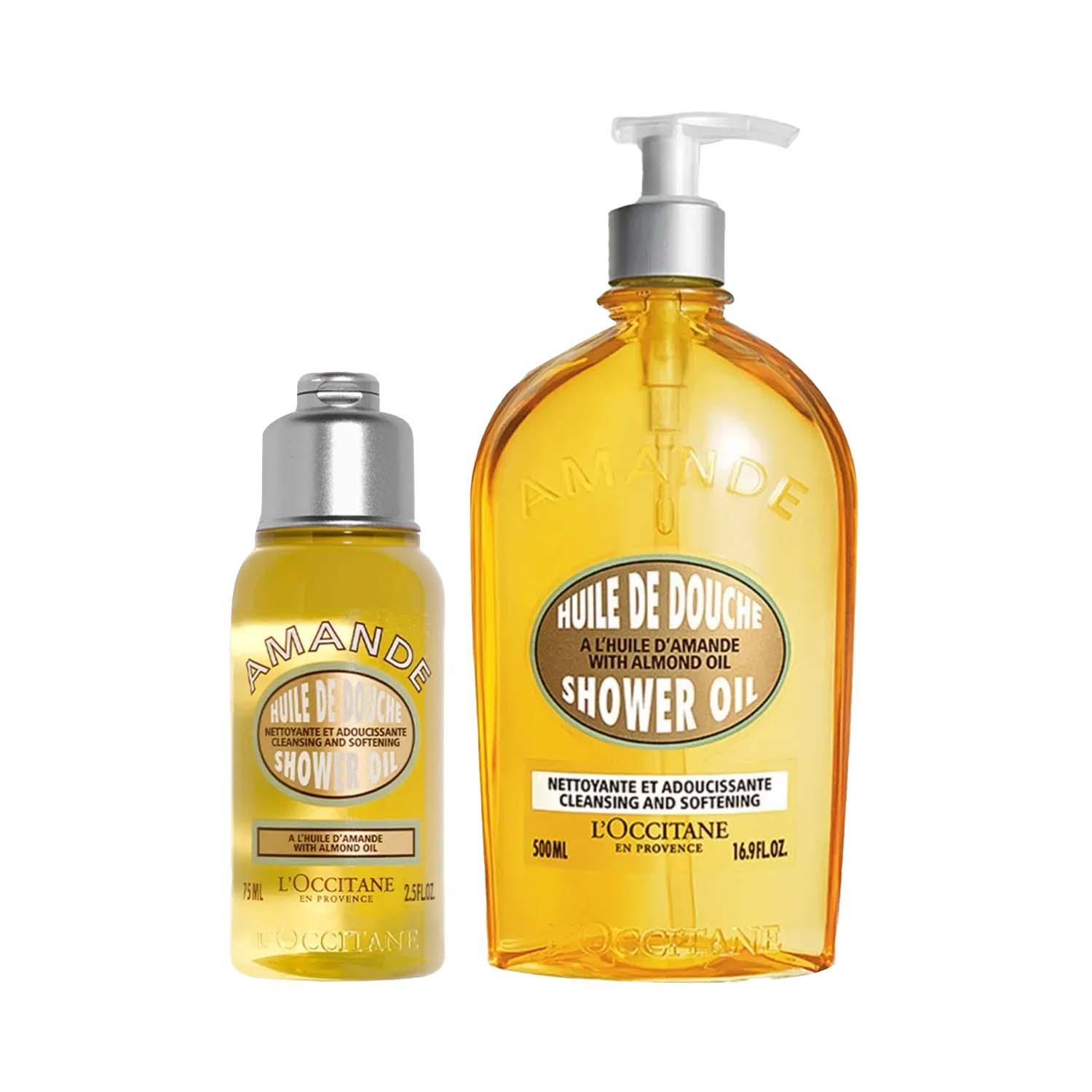 L'occitane | L'Occitane Almond Shower Oil Duo - Almond Shower Oil (500 ml) & Almond Shower Oil (75 ml)