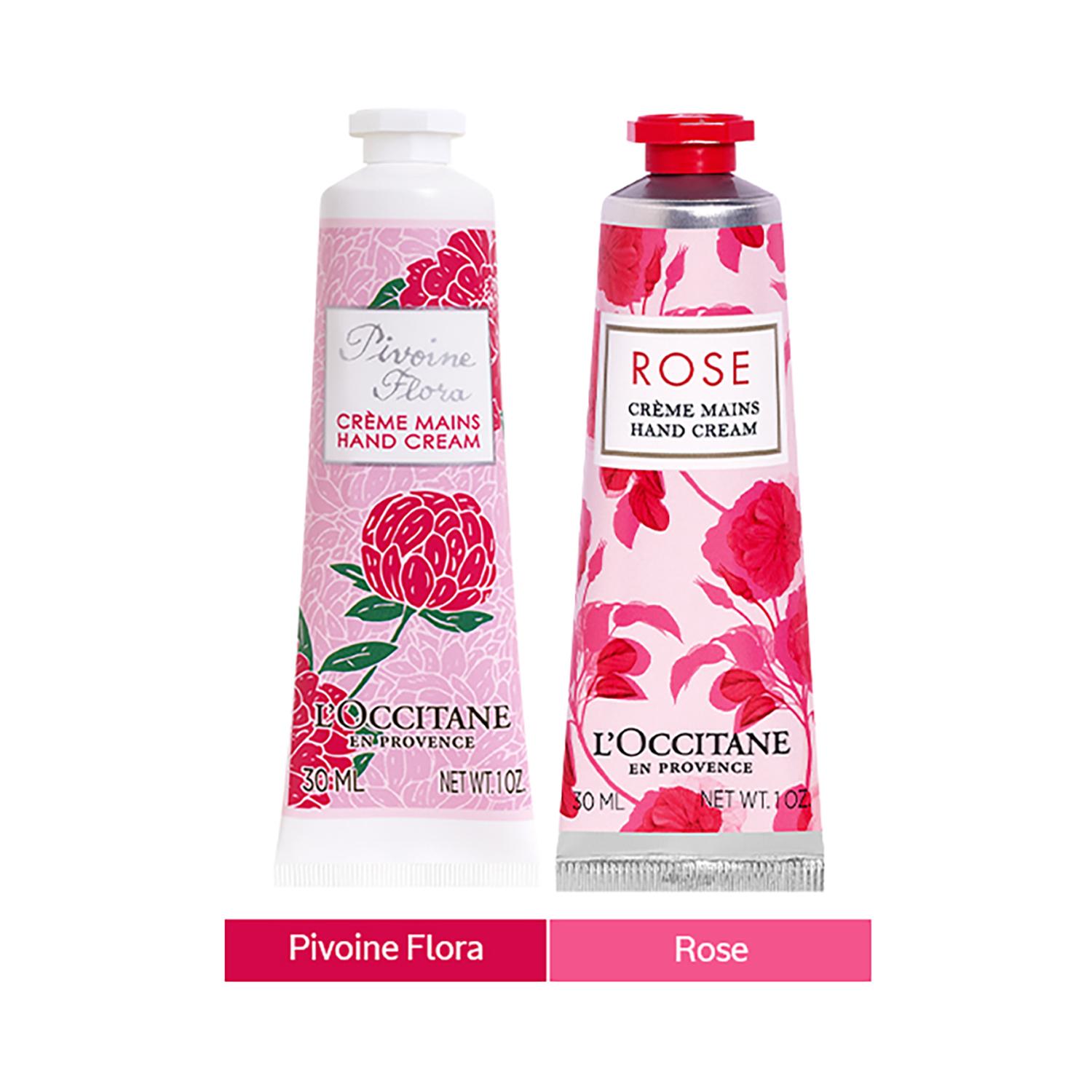 L'occitane | L'Occitane Floral Elegance Hand Care Duo - Rose & Pivoine Hand Cream