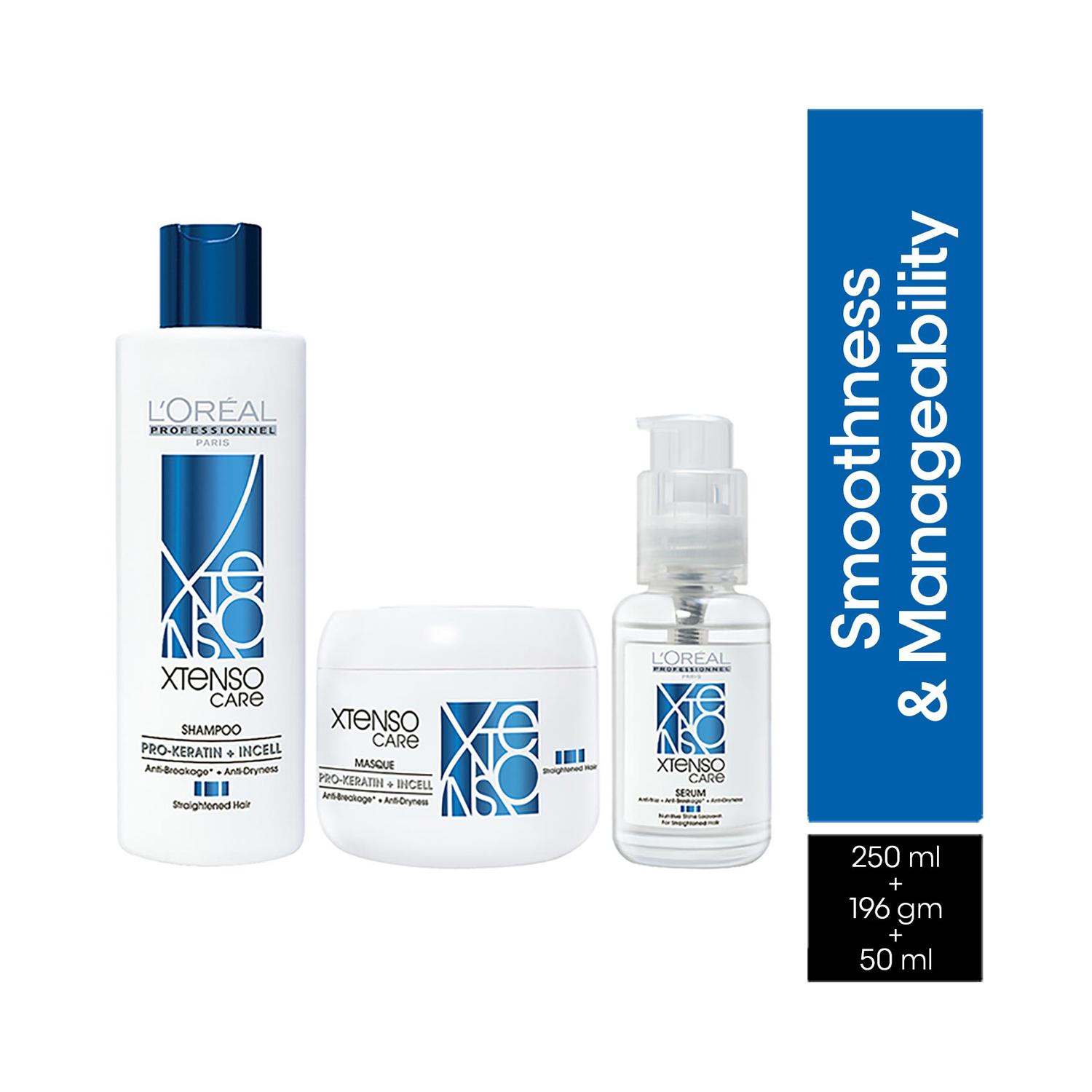L'Oreal Professionnel | L'Oreal Professionnel Pro-Keratine + Incell Shampoo (250ml), Mask (196g) & Serum (50ml) Combo