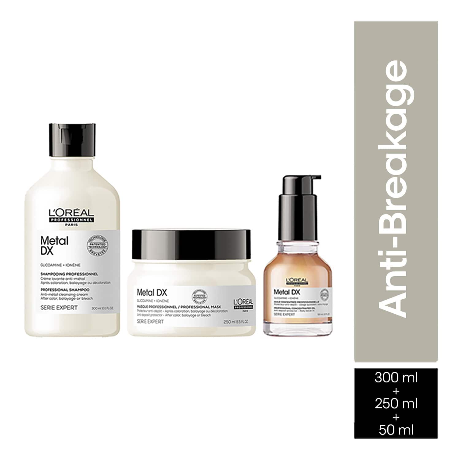L'OREAL PROFESSIONNEL | L'Oreal  Professionnel Metal Dx Shampoo + Metal Dx Mask + Metal Dx Oil (300 ml + 250 ml + 50 ml)