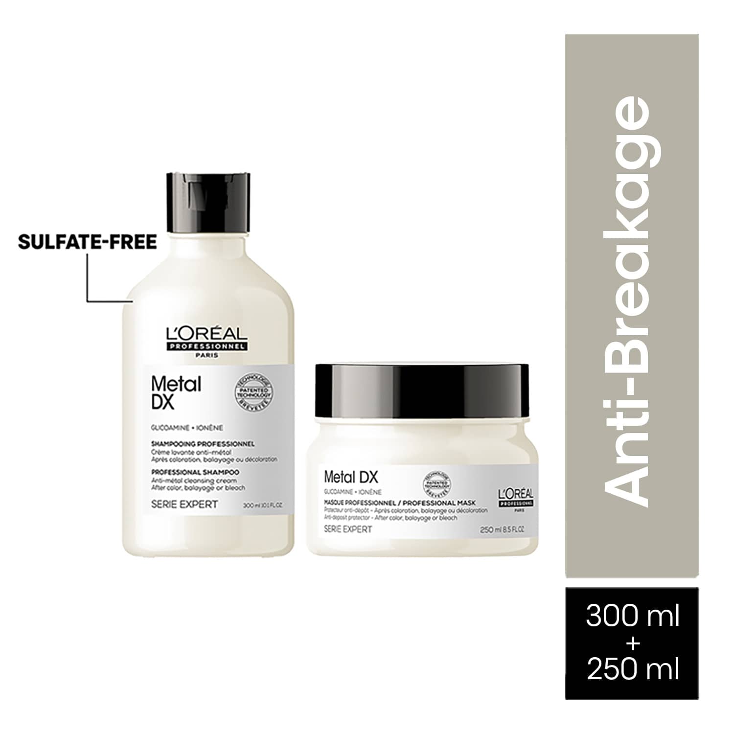 L'OREAL PROFESSIONNEL | L'Oreal Professionnel Metal Dx Shampoo & Hair Mask Combo Serie Expert (300 ml + 250 ml)