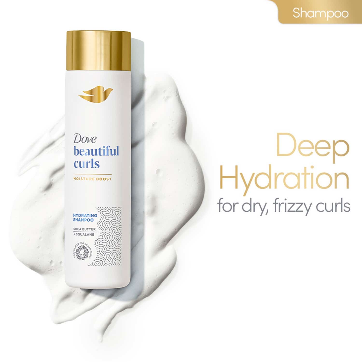 Dove Beautiful Curls Hydrating Shampoo (270 ml)
