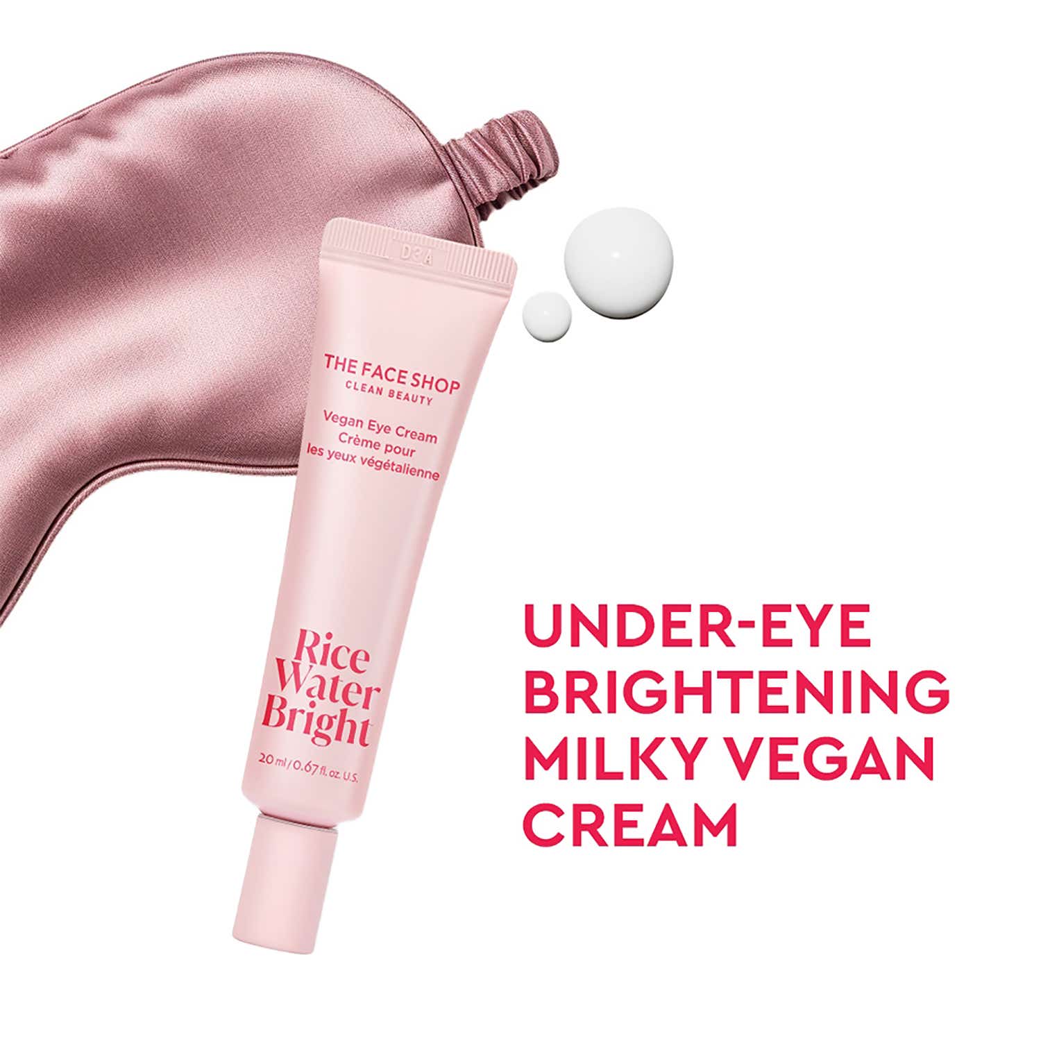 The Face Shop | The Face Shop Rice Water Bright Under Eye Cream – Korean Niacinamide Eye Cream for Dark Circles (20 ml)