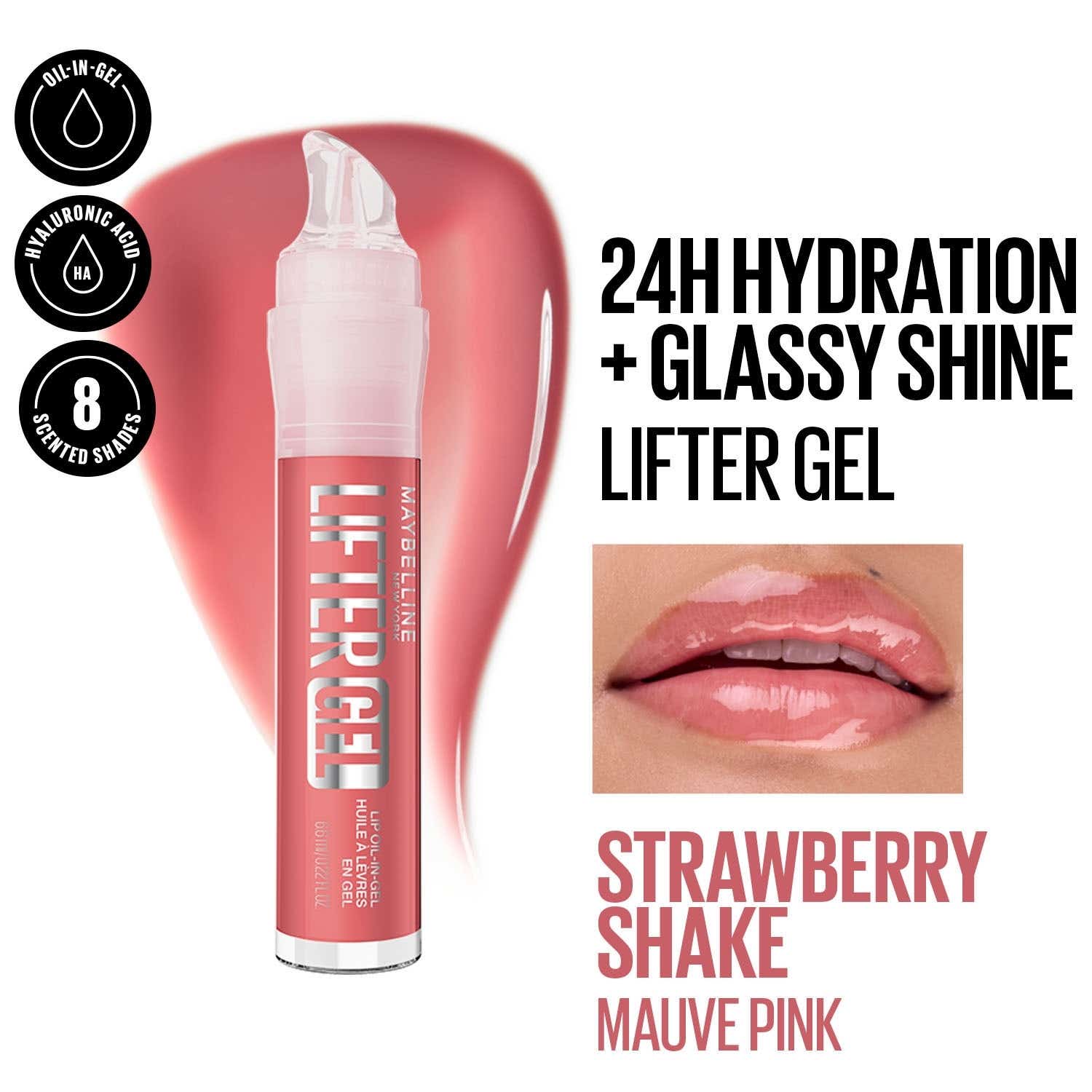 Maybelline New York | Maybelline New York Lifter Oil In Gel Lip Gloss - Strawberry Shake (6.6 ml)