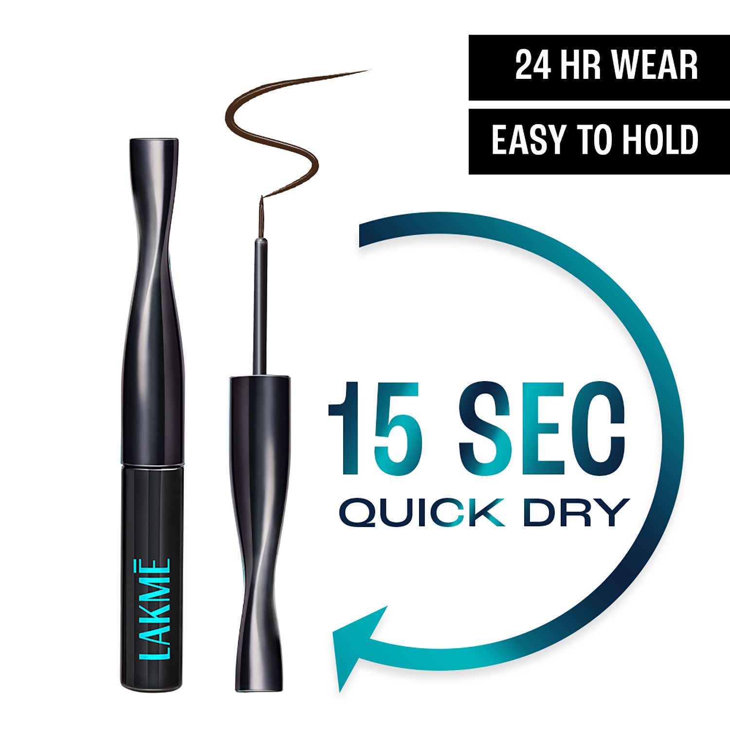 Lakme | Lakme 9 to 5 Eyeconic Liquid Eyeliner Matte Finish Waterproof Smudgeproof 24 Hrs - Brown (4.5 ml)