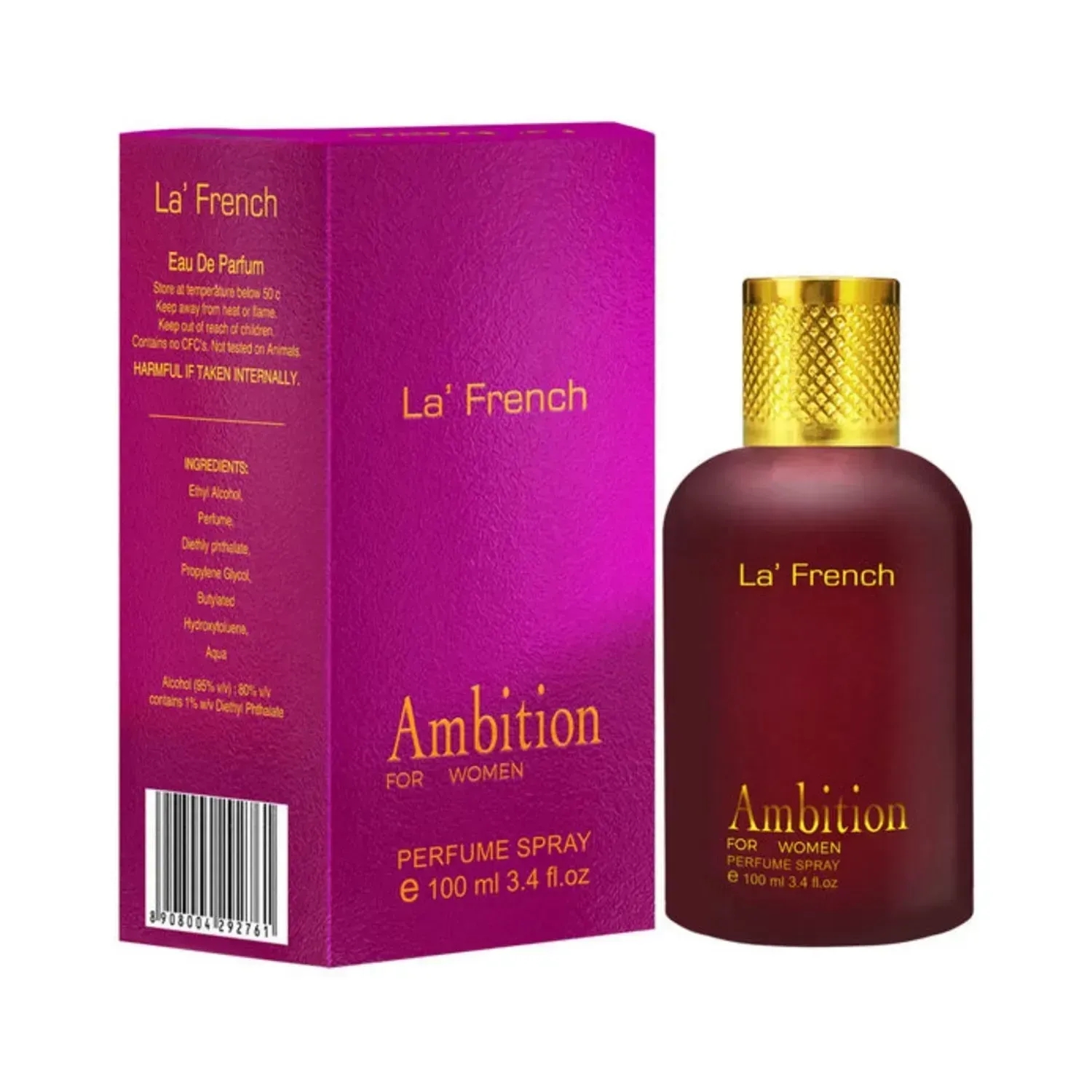 LA' French Ambition Eau De Parfum Spray - (100ml)