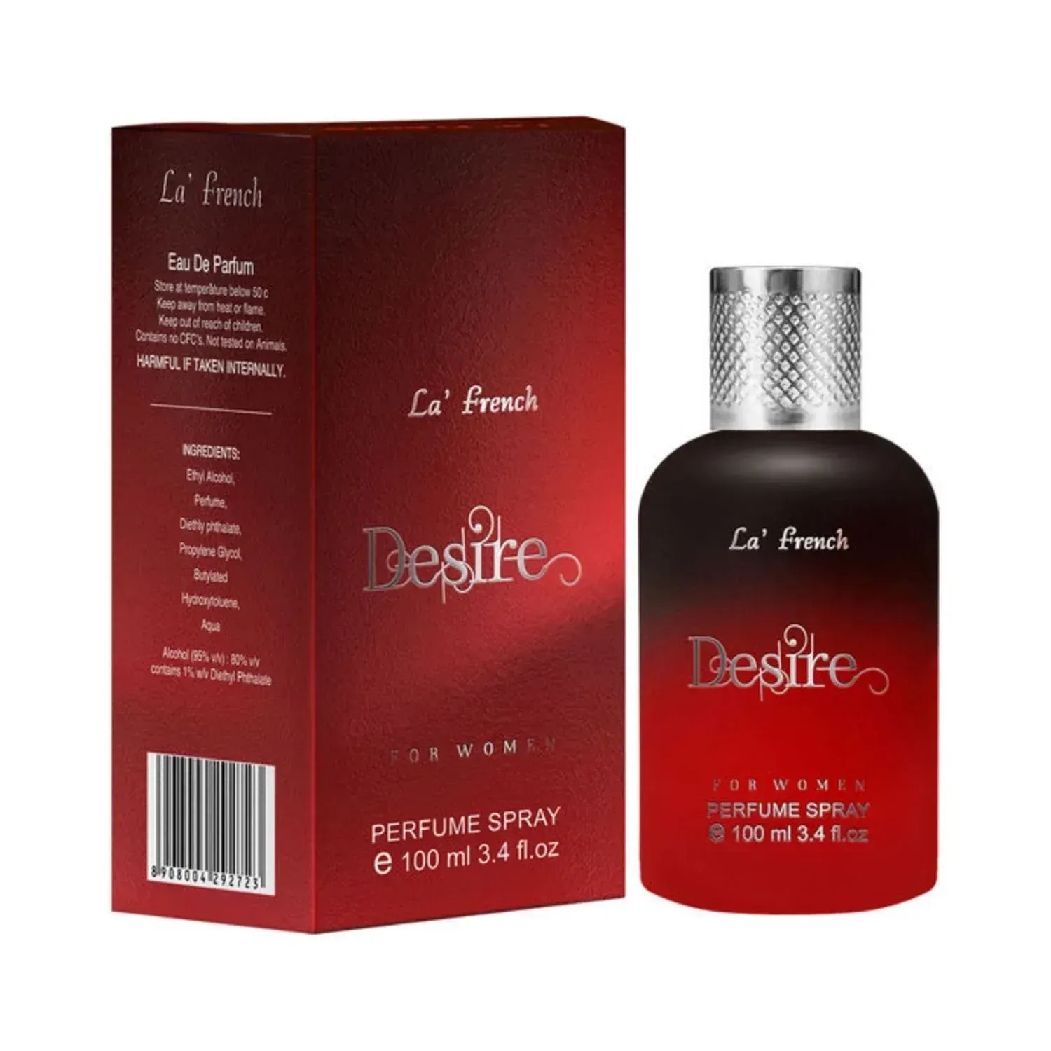 LA' French Desire Eau De Parfum Spray - (100ml)
