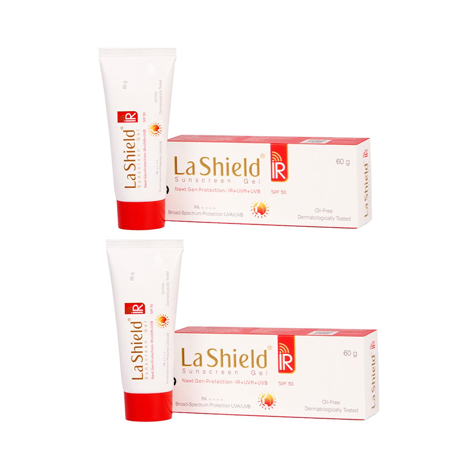 La Shield | La Shield IR SPF 30+ & PA+++ Sunscreen Gel Pack of 2 (60 g)