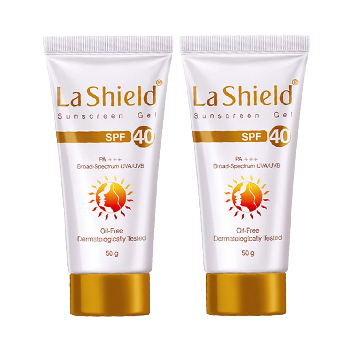 La Shield | La Shield Anti Acne SPF 40+ & PA+++ Sunscreen Gel Pack of 2 (60 g) Combo