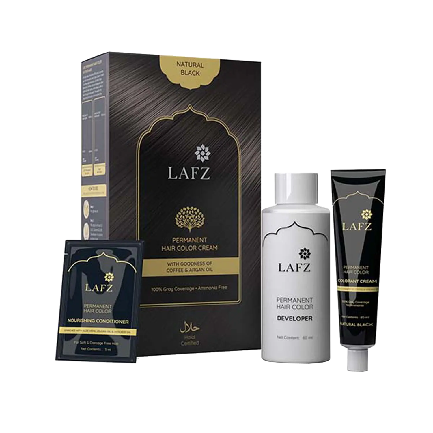 LAFZ | LAFZ Permanent Hair Color Cream - Natural Black (130ml)