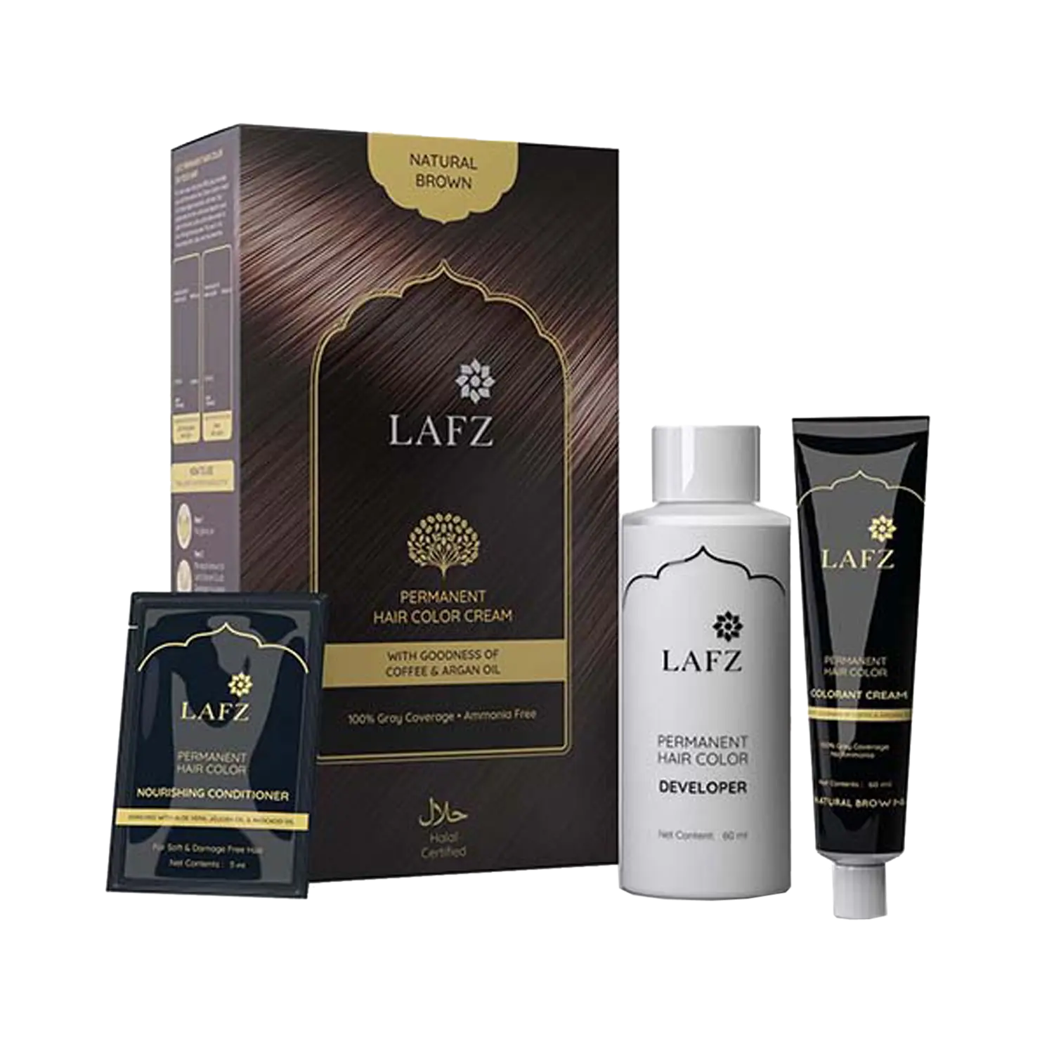 LAFZ | LAFZ Permanent Hair Color Cream - Natural Brown (130ml)