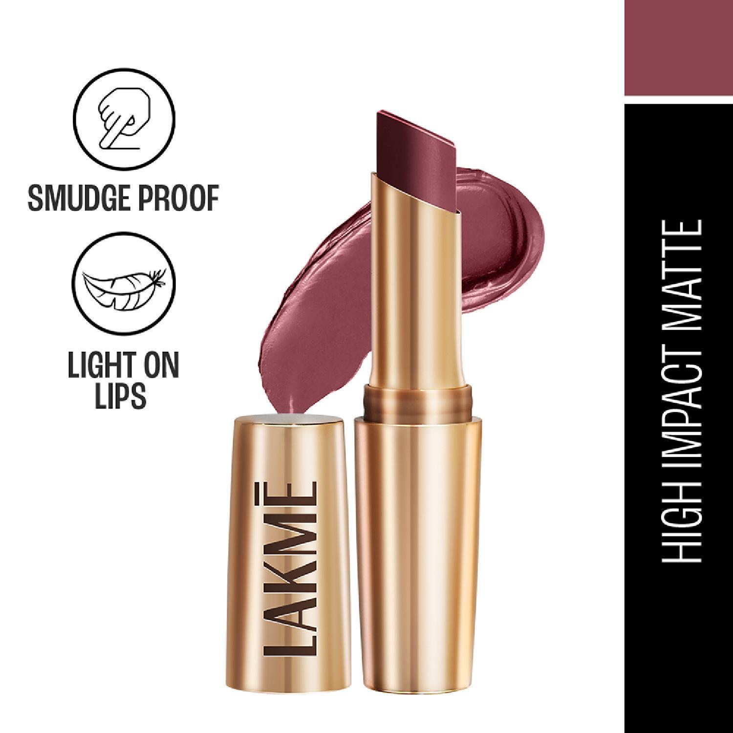 Lakme | Lakme 9 to 5 Powerplay Priming Matte Lipstick, Lasts 16hrs, Pink Party (3.6g)