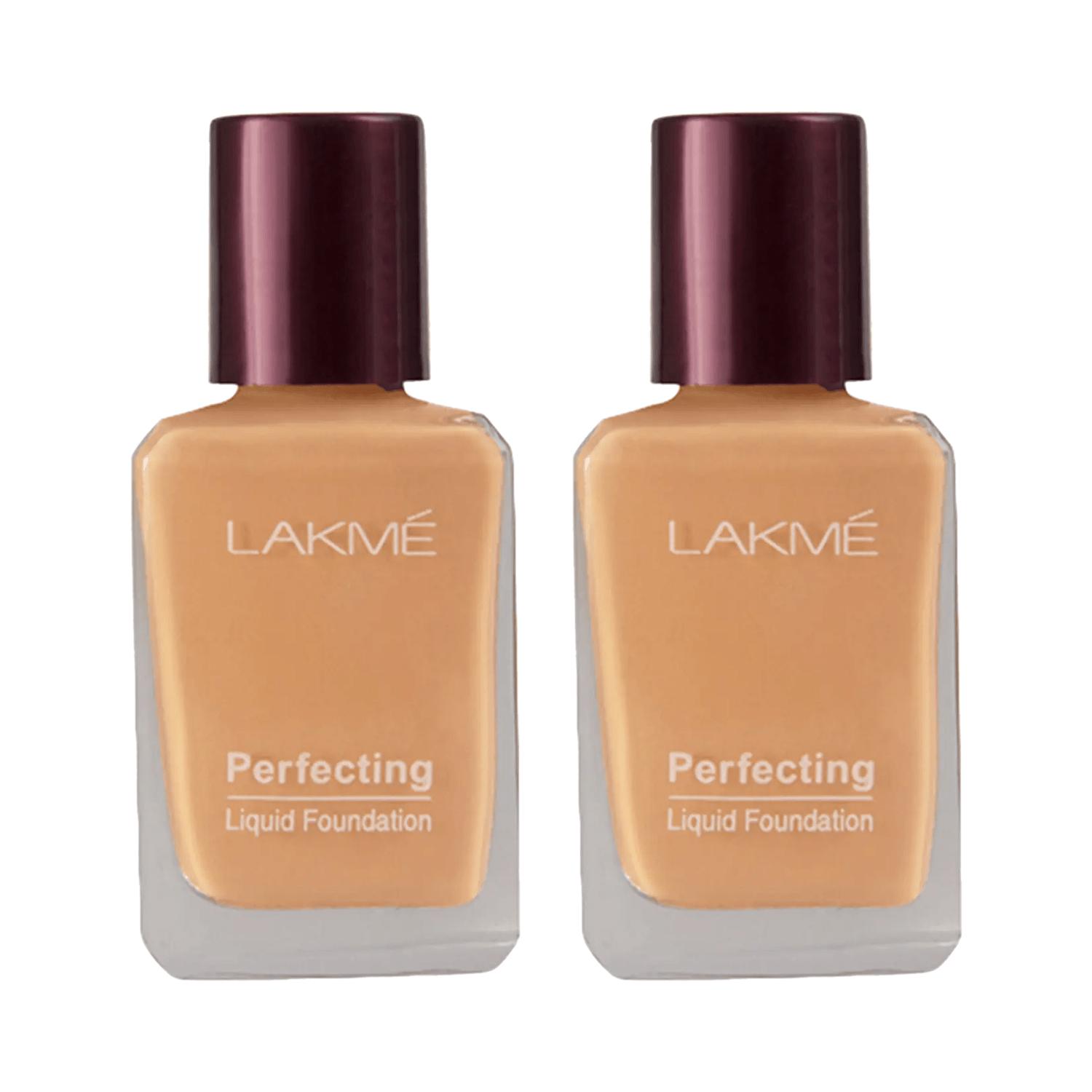Lakme | Lakme Perfecting Liquid Foundation Natural Coral (27 ml) - (Pack of 2)