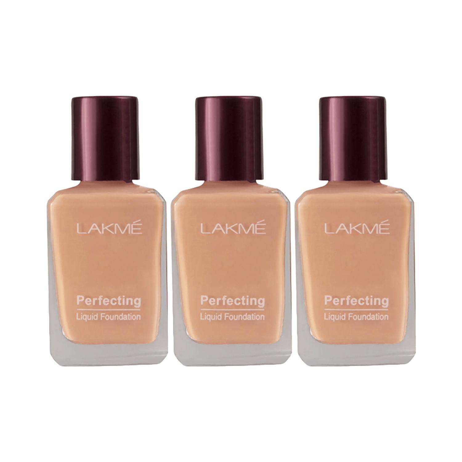 Lakme | Lakme Perfecting Liquid Foundation Marble (27ml) - (Pack Of 3)