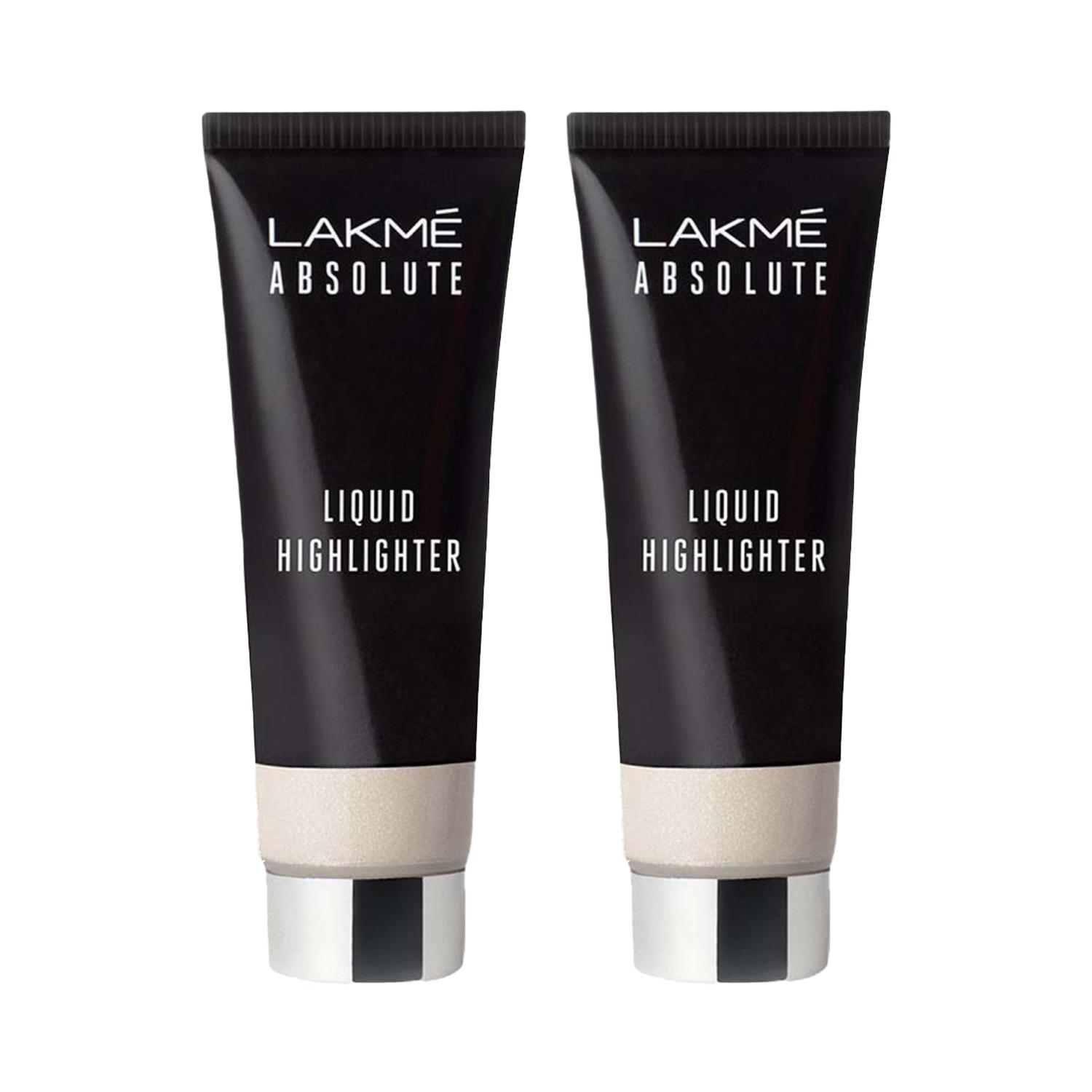 Lakme | Lakme Absolute Liquid Highlighter Rose Gold (Pack Of 2) Combo