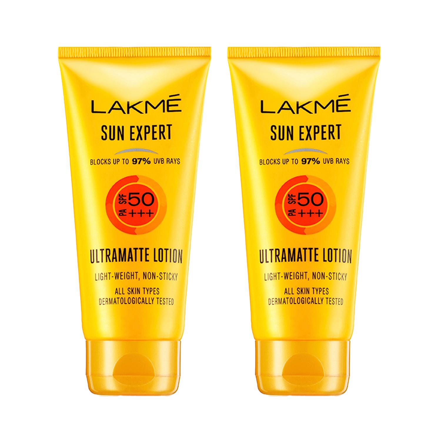 Lakme | Lakme Sun Expert SPF 50 PA+++ Ultra Matte Lotion Sunscreen - Pack Of 2 Combo