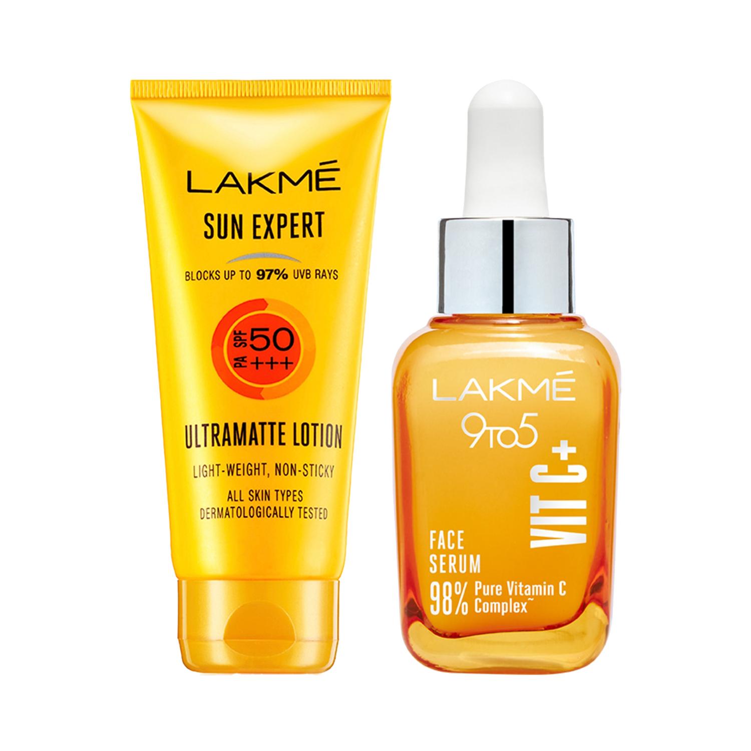 Lakme | Lakme Vitamin C Serum & Matte Lotion Sunscreen