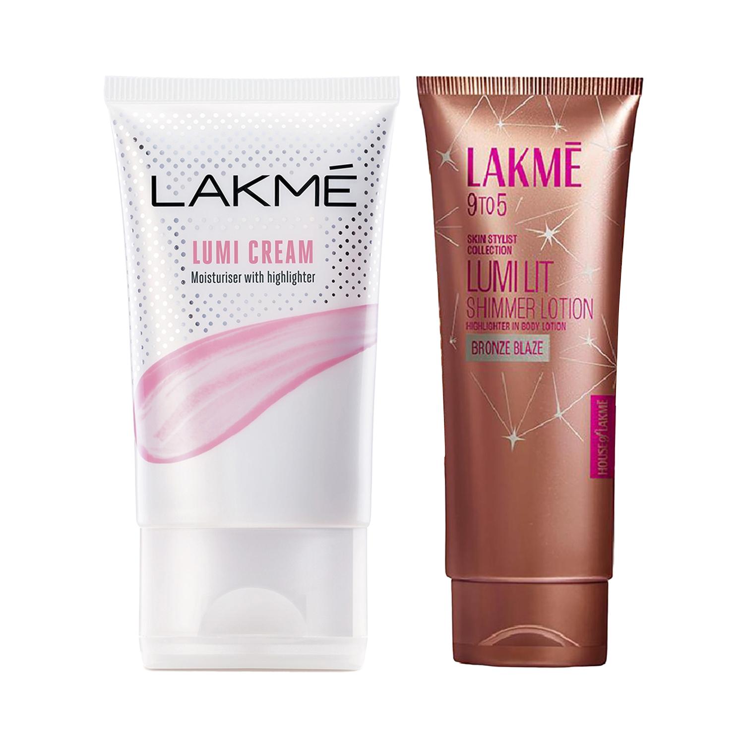 Lakme | Lakme Lumi Strobe Cream Face & Body - Dewy Rose & Bronze