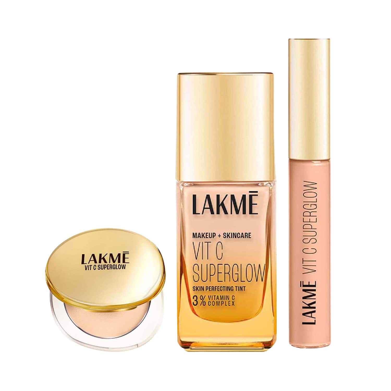 Lakme | Lakme Vitamin C Combo - Cool Ivory Skin Tint (25 ml) + Ivory Compact + Ivory Concealer