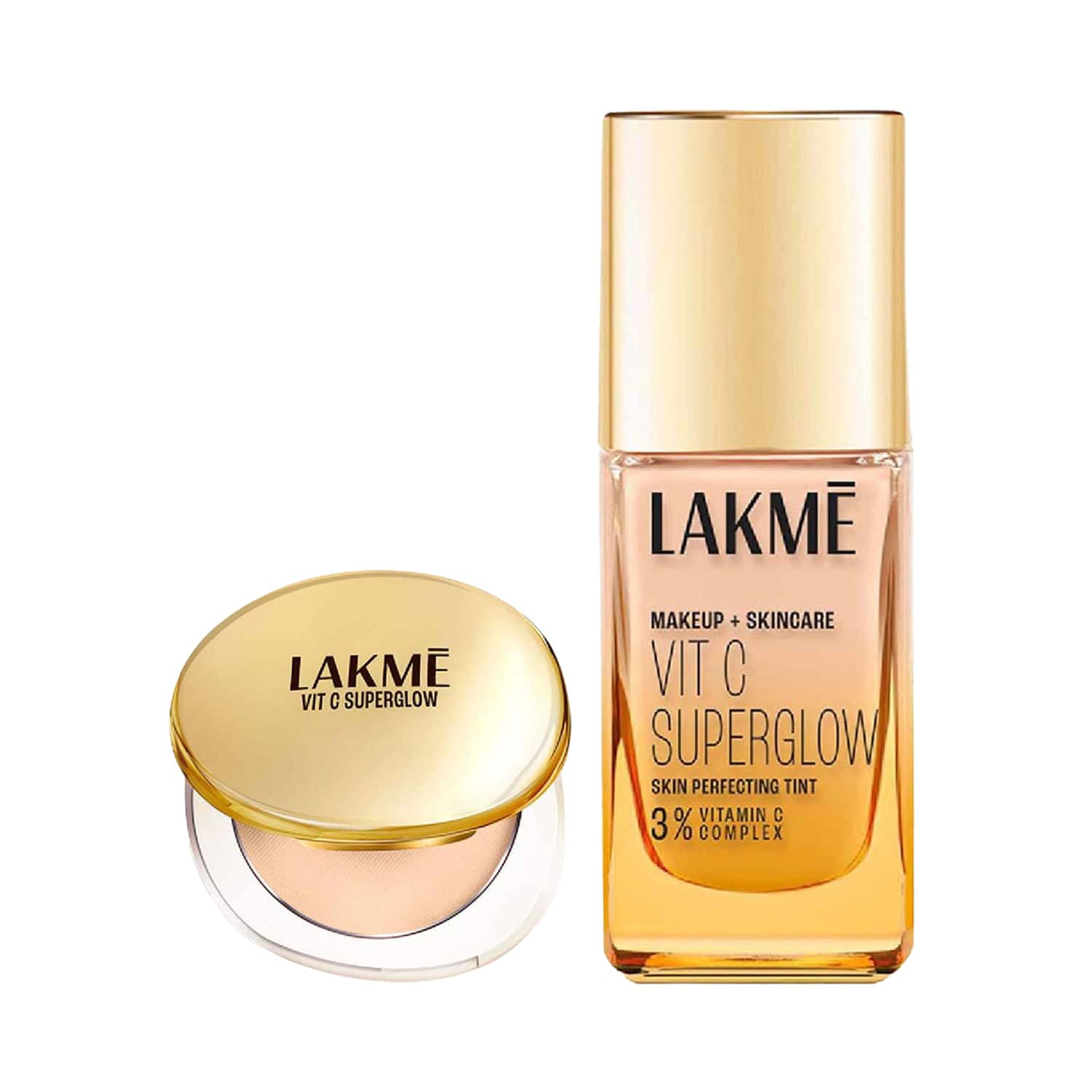 Lakme | Lakme Vitamin C Combo - Cool Ivory Skin Tint (25 ml) + Ivory Compact