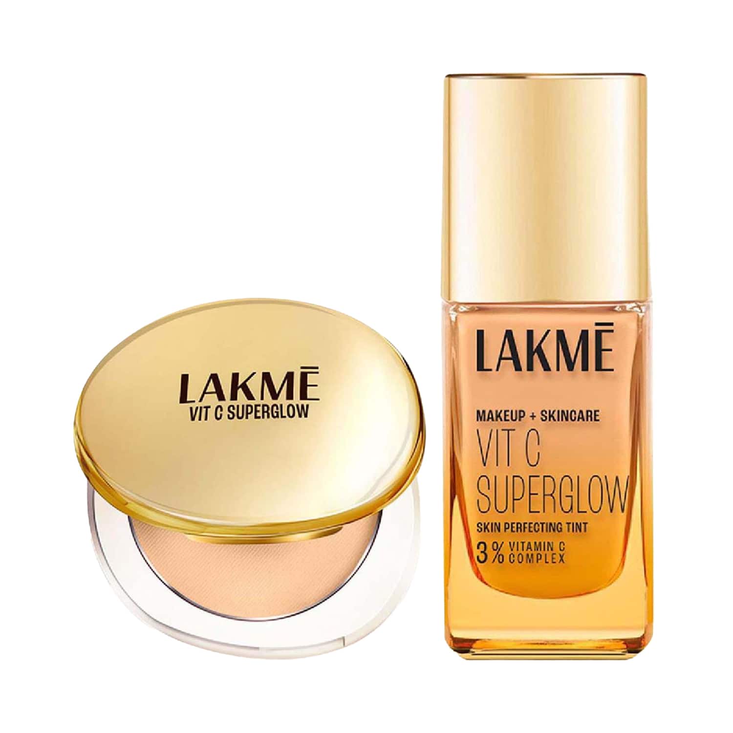 Lakme | Lakme Vitamin C Combo - Warm Crème Skin Tint (25 ml) + Sand Compact