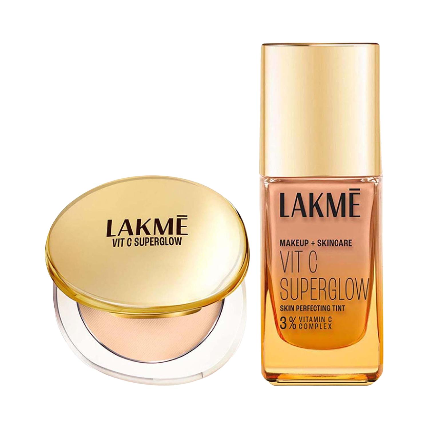 Lakme | Lakme Vitamin C Combo - Cool Rose Skin Tint (25 ml) + Ivory Compact