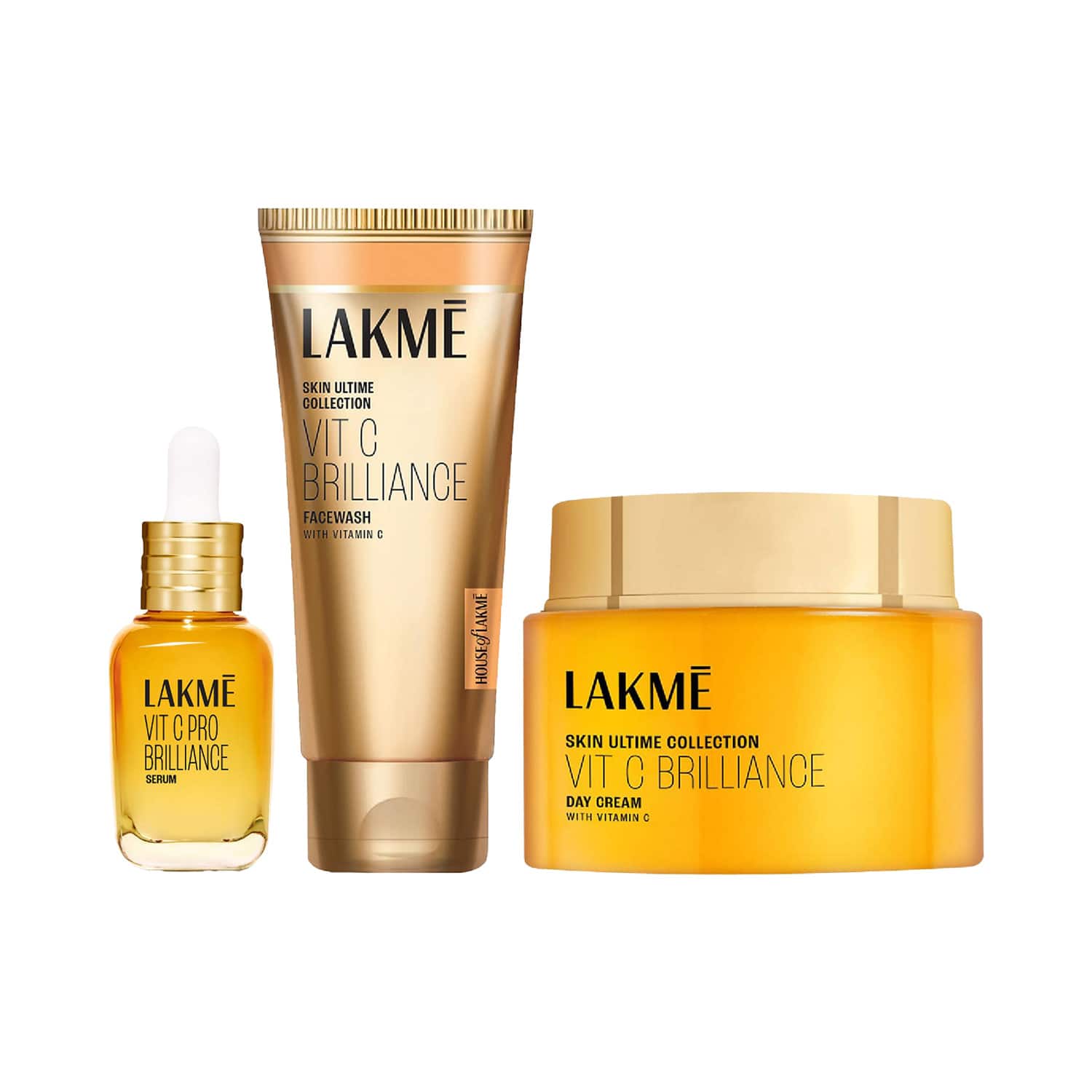 Lakme | Lakme Vitamin C Combo - 10% Vitamin C Serum + Facewash + Day Cream