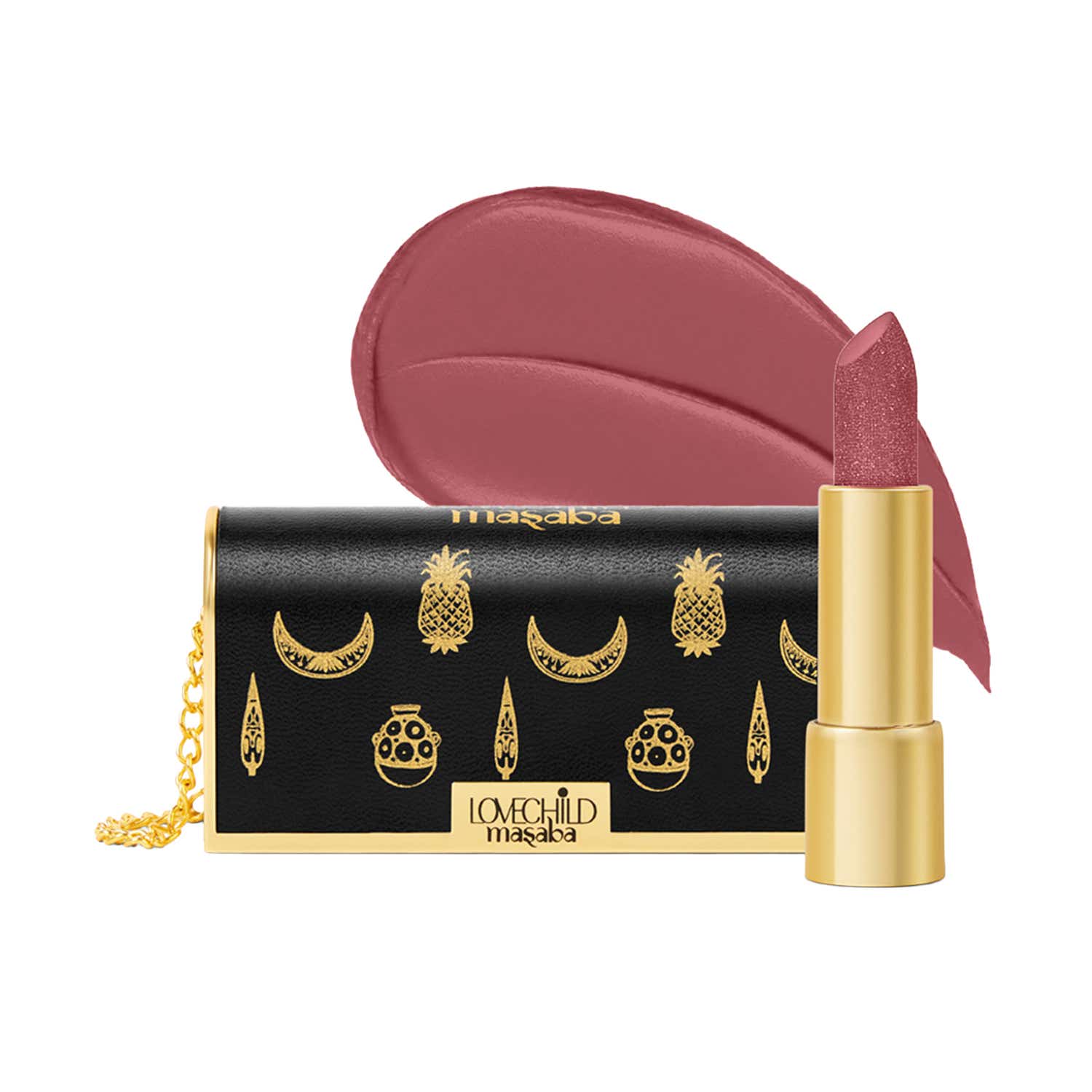 LoveChild Masaba | LoveChild Masaba Batua Pocket Lipstick Rich Satin Finish - Mauve Mantra (4 g)