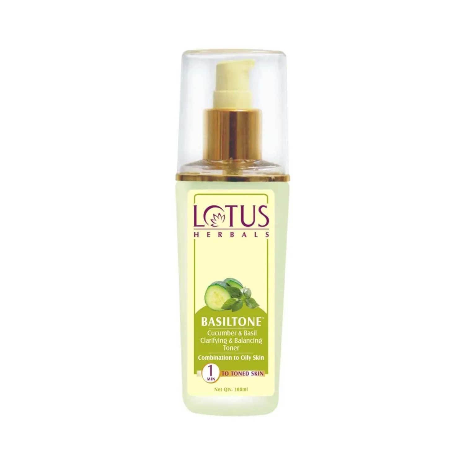 Lotus | Lotus Herbal Basiltone Cucumber & Basil Clarifying & Balancing Toner - (100g)