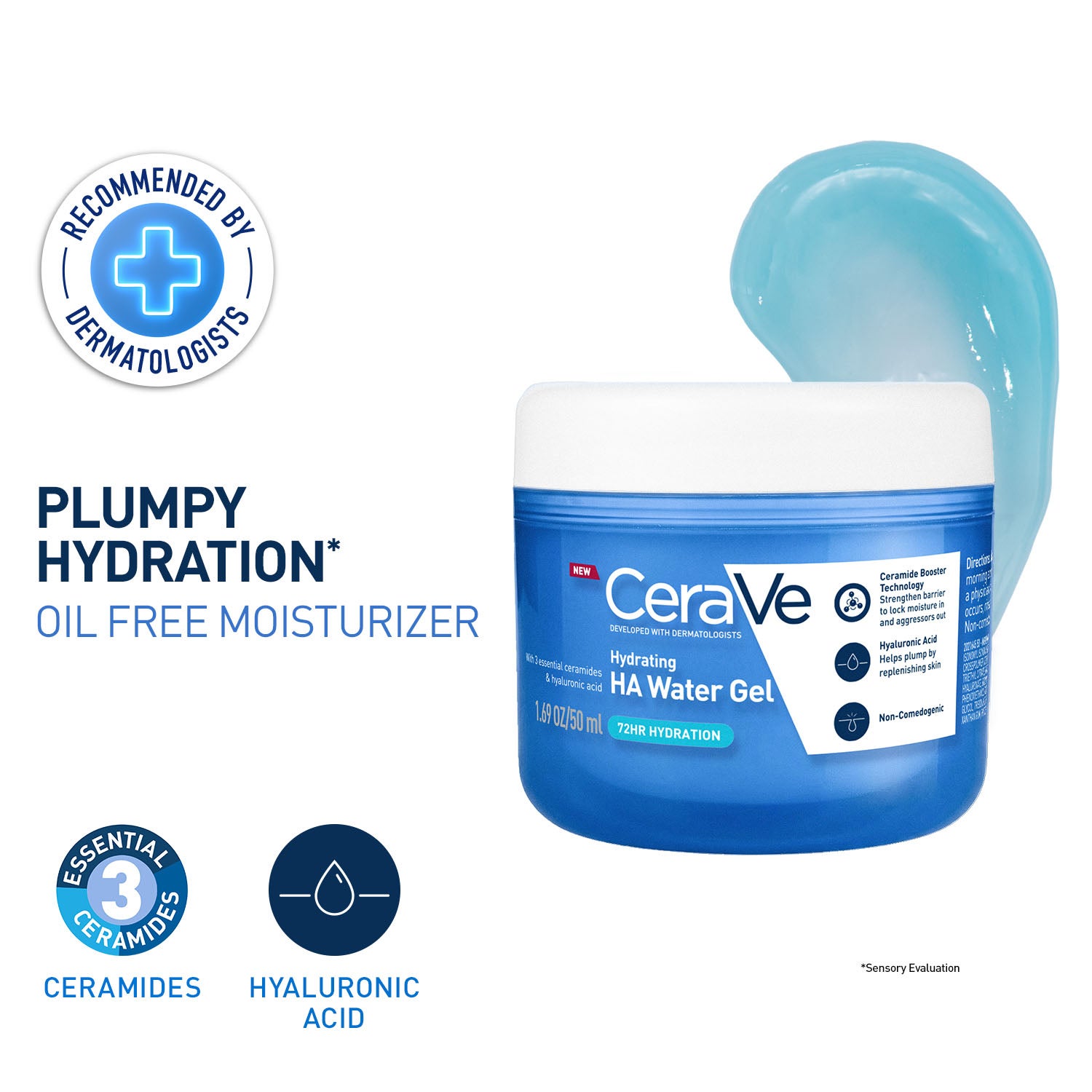 CeraVe | CeraVe HA Water Gel Face Moisturizer With Hyaluronic Acid & Ceramides (50 ml)
