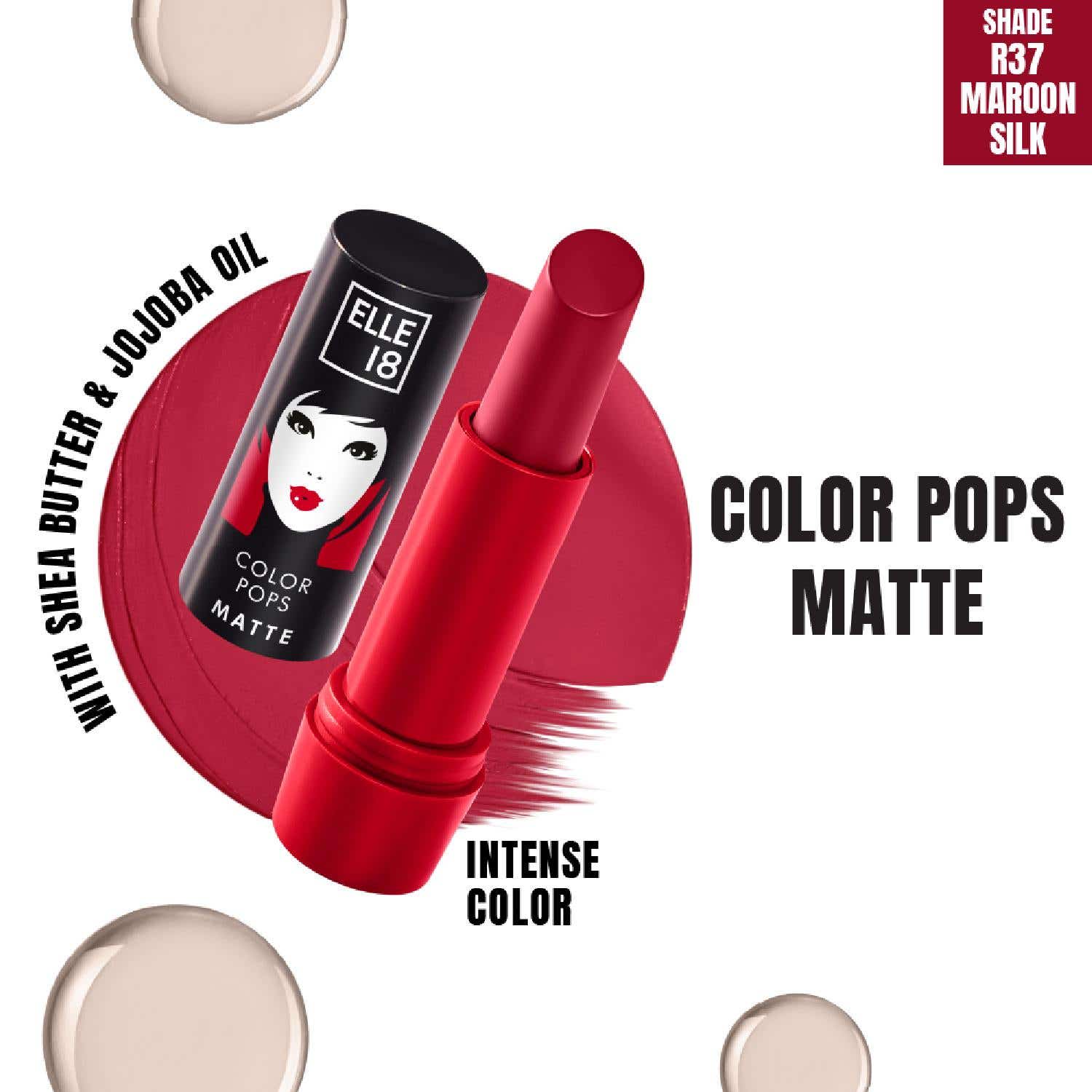 Elle 18 | Elle 18 Color Pop Matte Lip Color - R37 Maroon Silk (4.3 g)