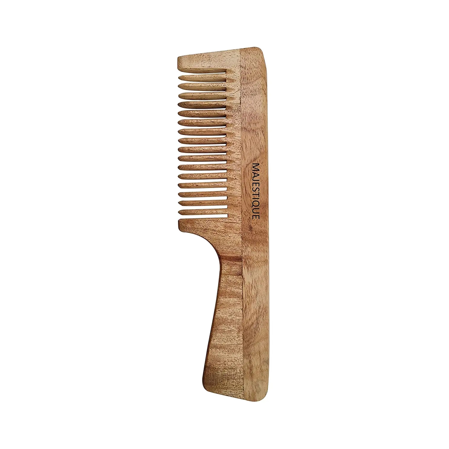 Majestique Wooden Wide Tooth Hair Comb