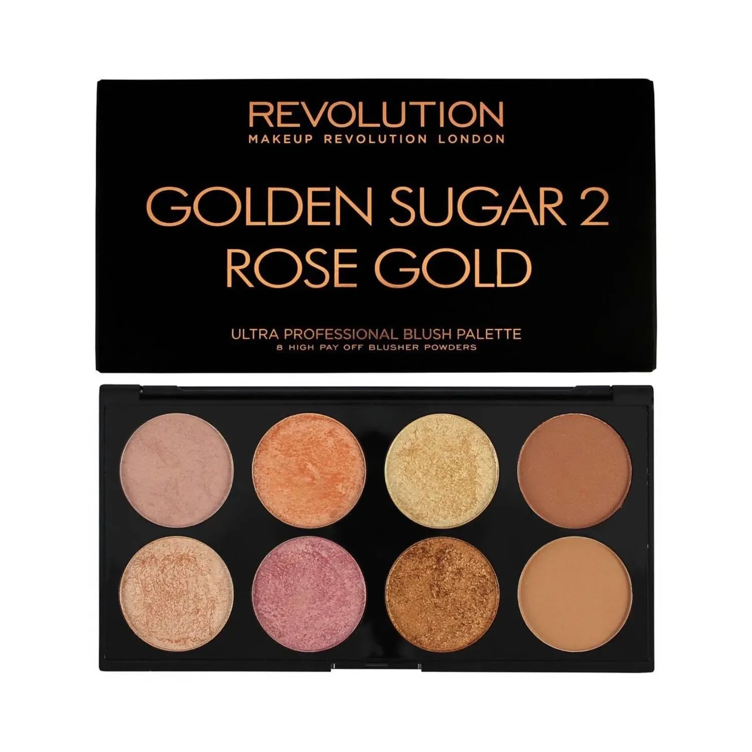 Makeup Revolution Golden Sugar Face Palette - 02 Rose Gold (12.8g)