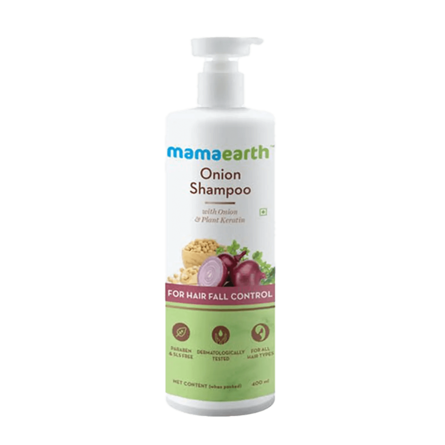 Mamaearth | Mamaearth Onion Shampoo with Onion & Plant Keratin For Hair Fall Control (400ml)