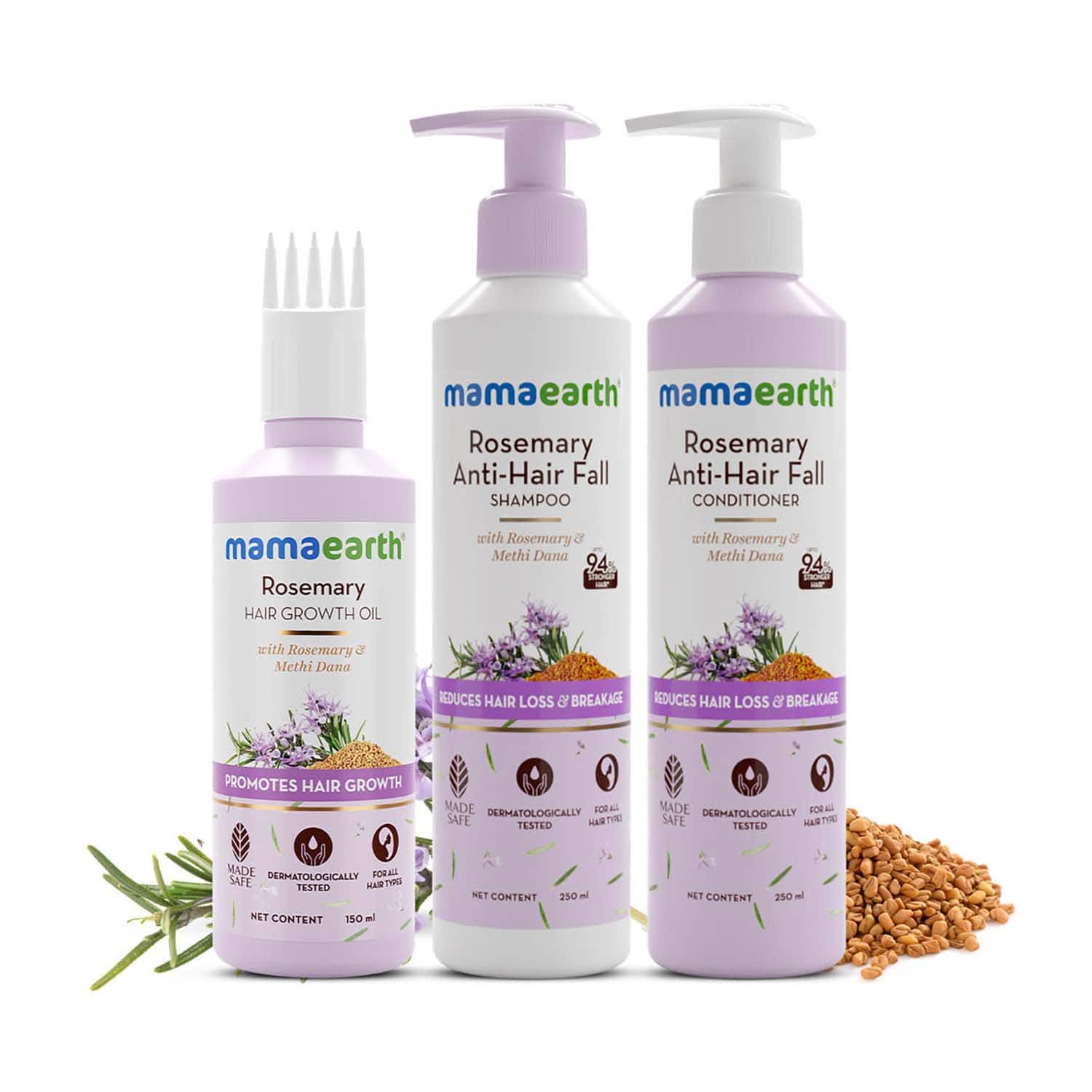 Mamaearth | Mamaearth Rosemary Hair Fall Control Kit (650 ml)
