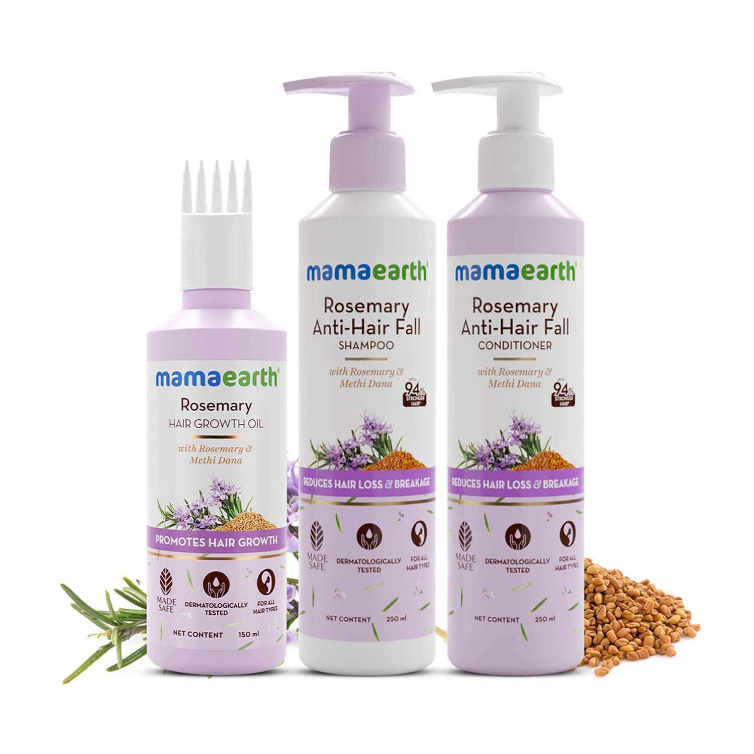 Hair Fall Kit Mamaearth Rosemary Hair Fall Control Kit (650ml)