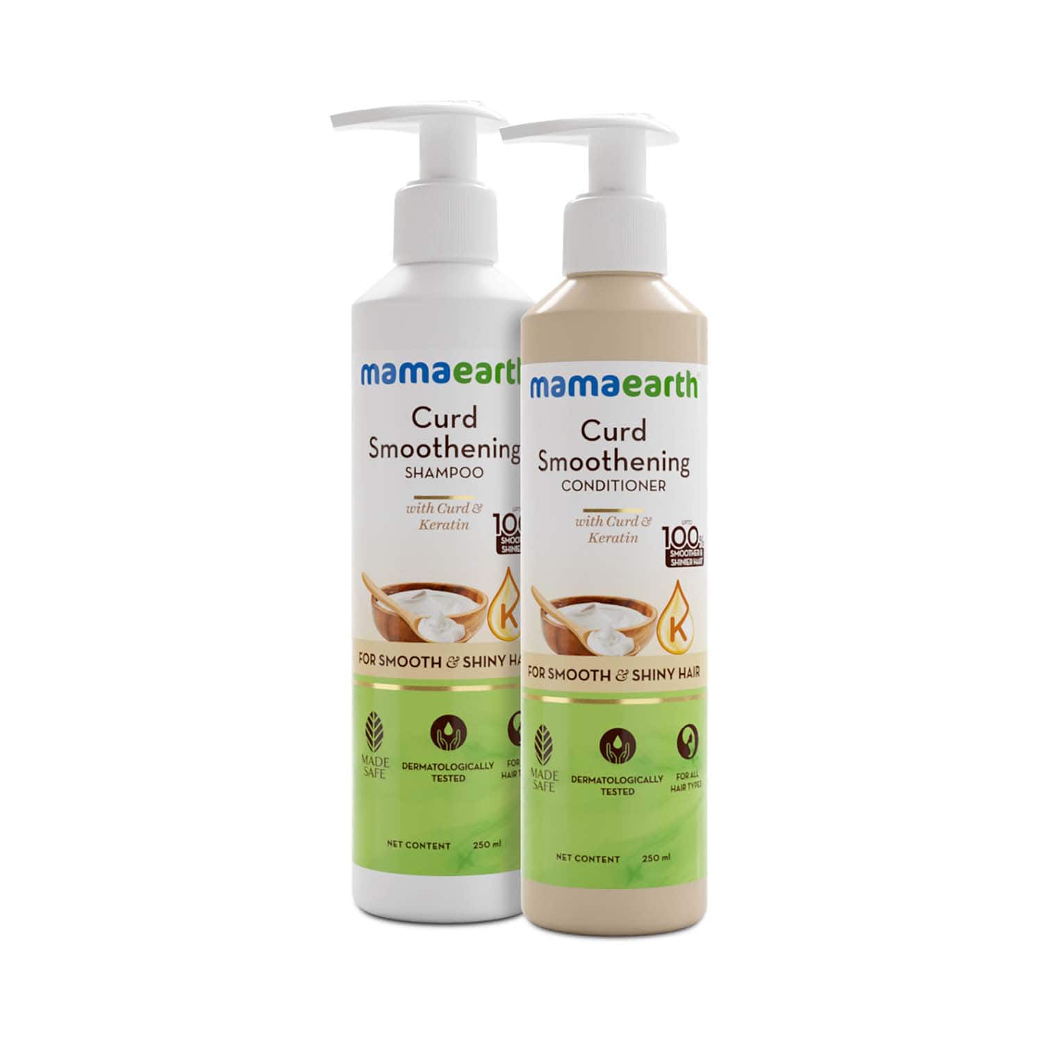 Mamaearth | Mamaearth Curd Shampoo (250 ml) + Curd Conditioner (250 ml) Combo