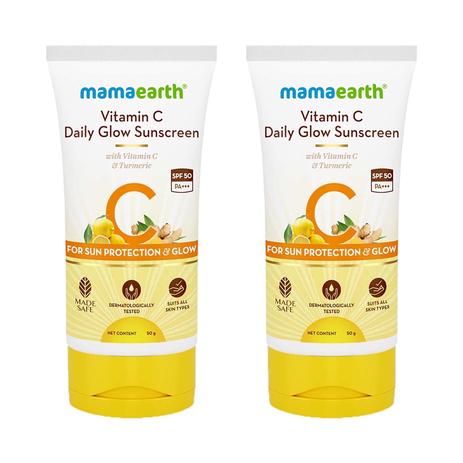 Mamaearth | Mamaearth Vitamin C Daily Glow Sunscreen (50g) - Pack of 2