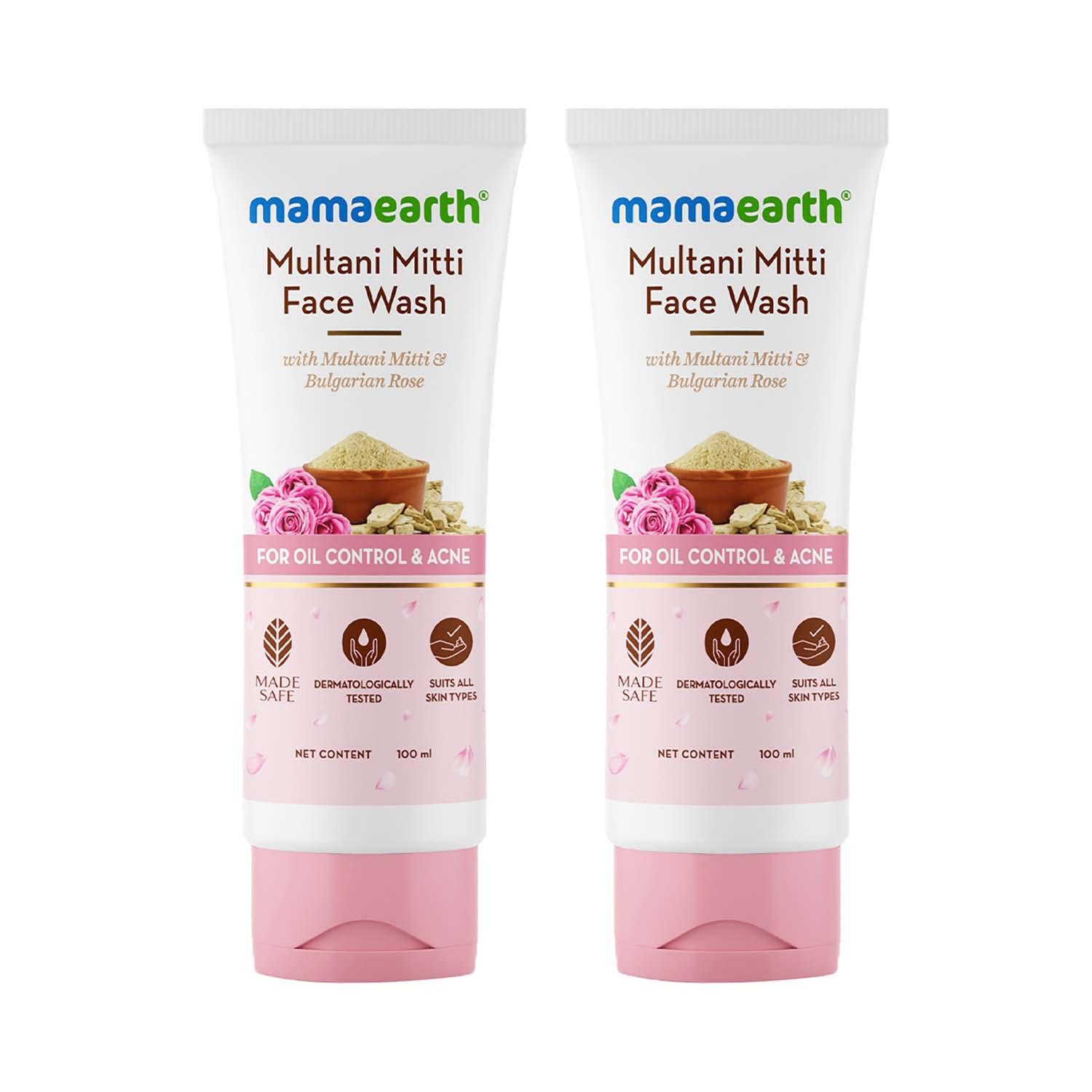 Mamaearth | Mamaearth Multani Mitti Face Wash - (100ml) (Pack of 2) Combo