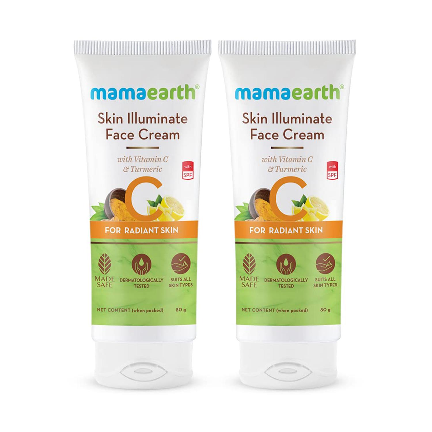 Mamaearth | Mamaearth Skin Illuminate Face Cream with Vitamin C and Turmeric for Radiant Skin - Pack of 2 Combo
