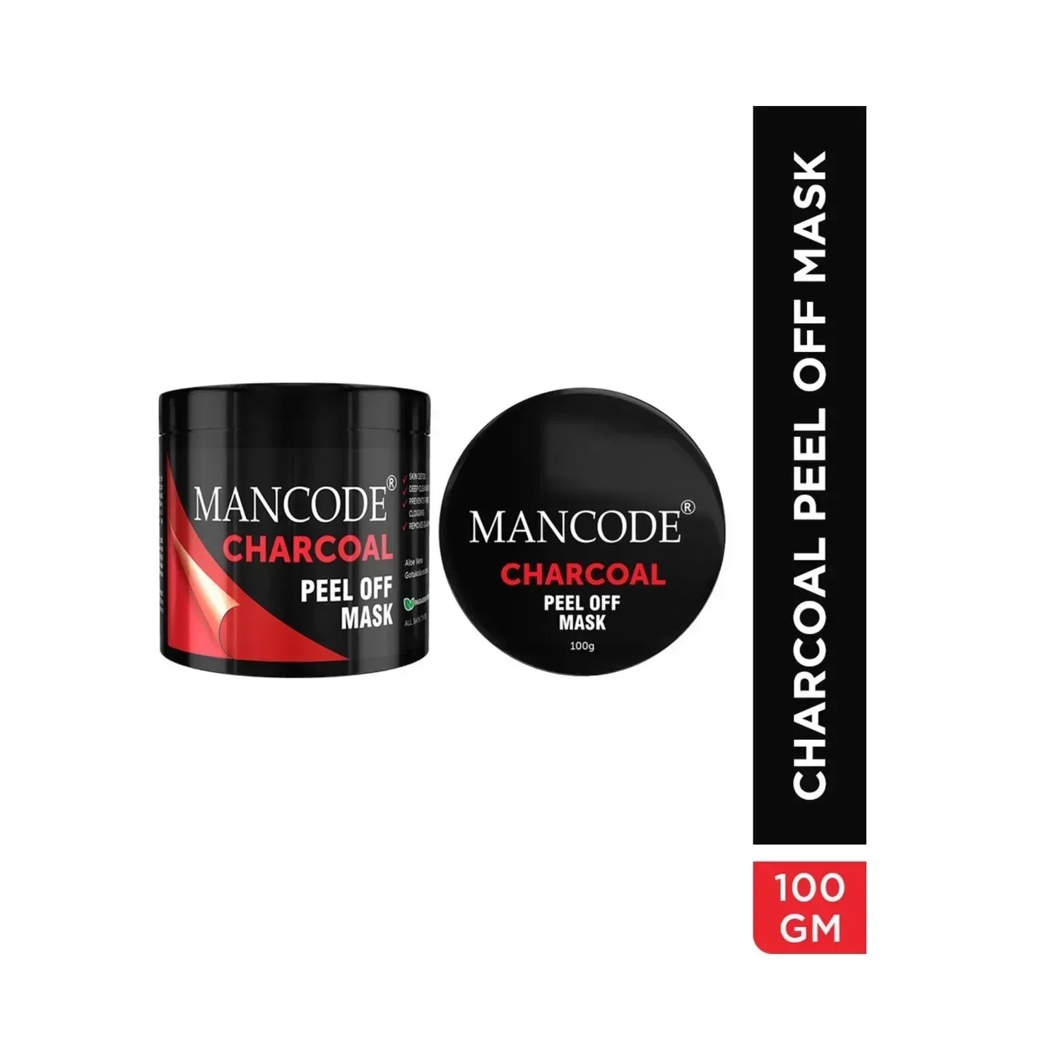 Mancode Charcoal Peel Off Mask - (100g)